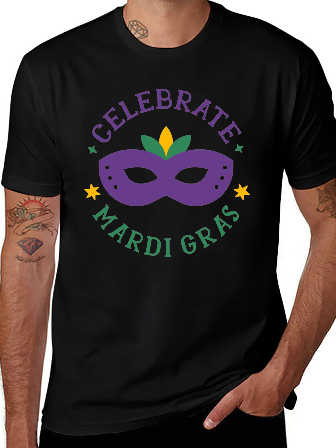 Celebrate Mardi Gras Graphic T-Shirt