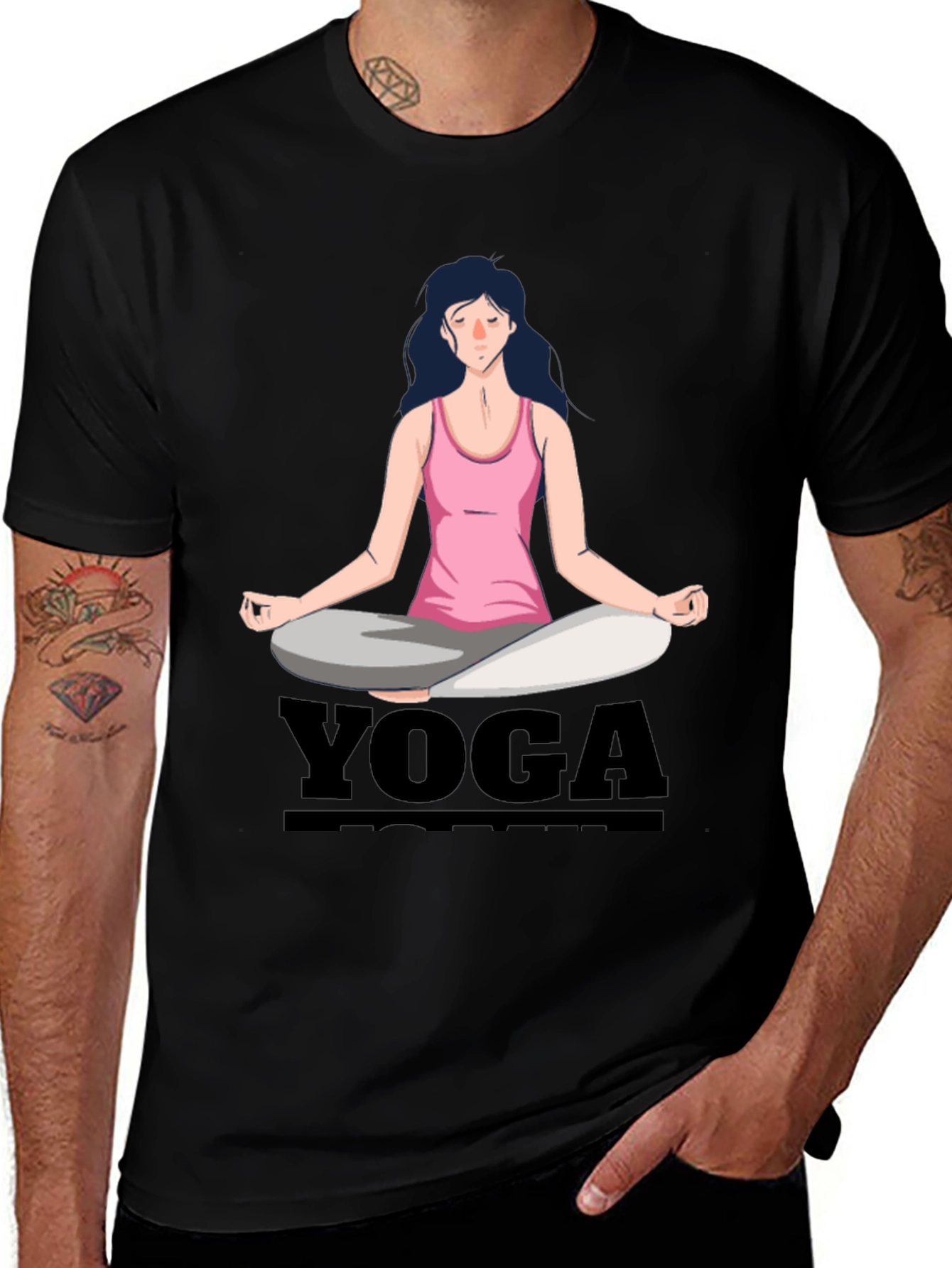 Yoga Meditation T-Shirt Black