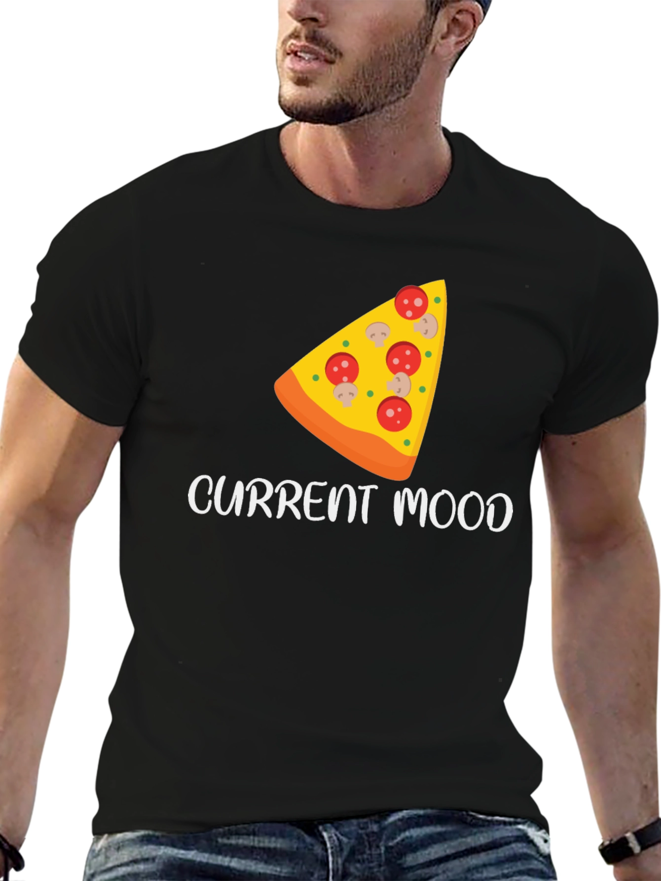 Pizza Mood Graphic Tee - Unisex Casual T-Shirt