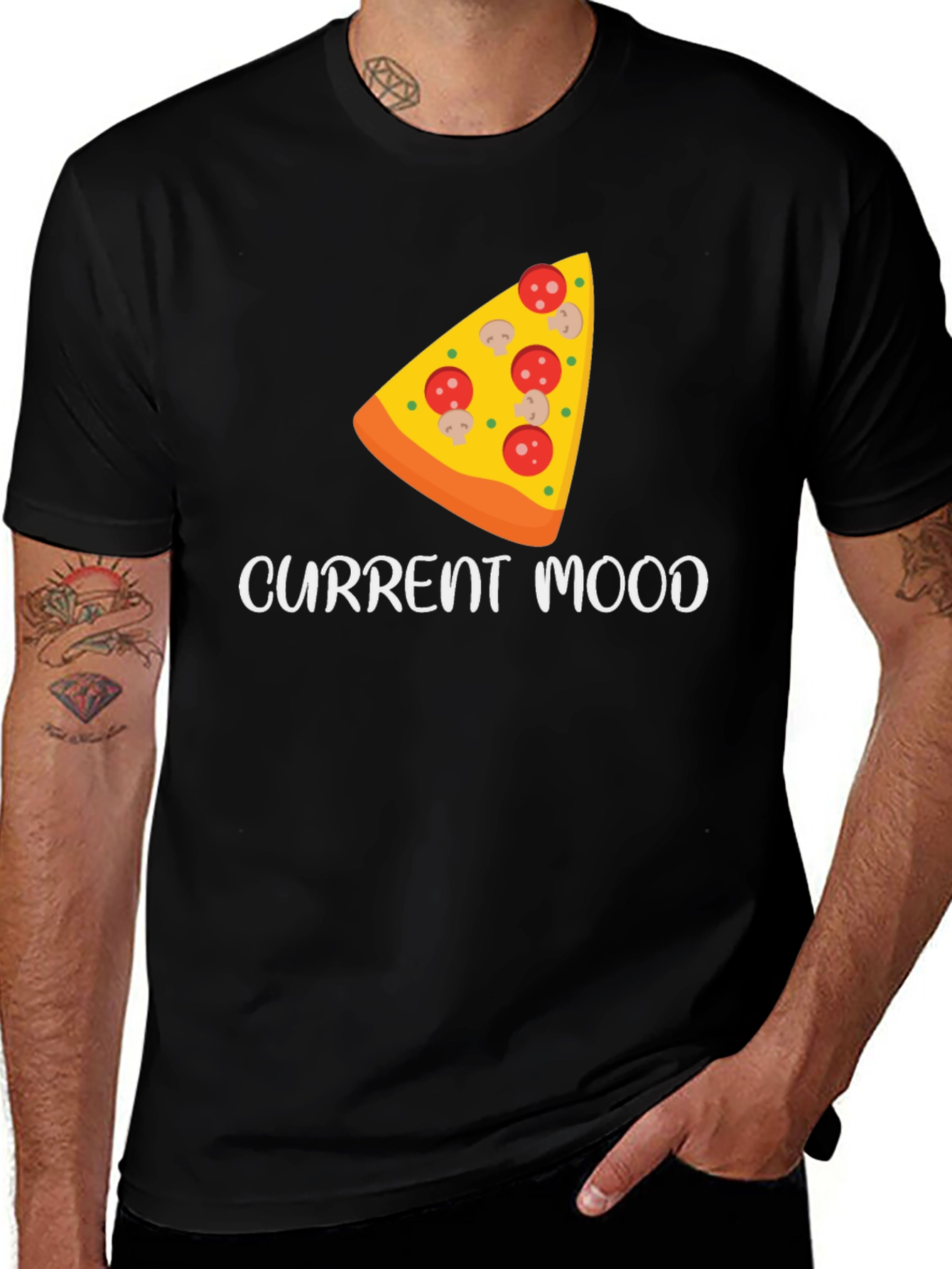 Pizza Mood Graphic Tee - Unisex Casual T-Shirt
