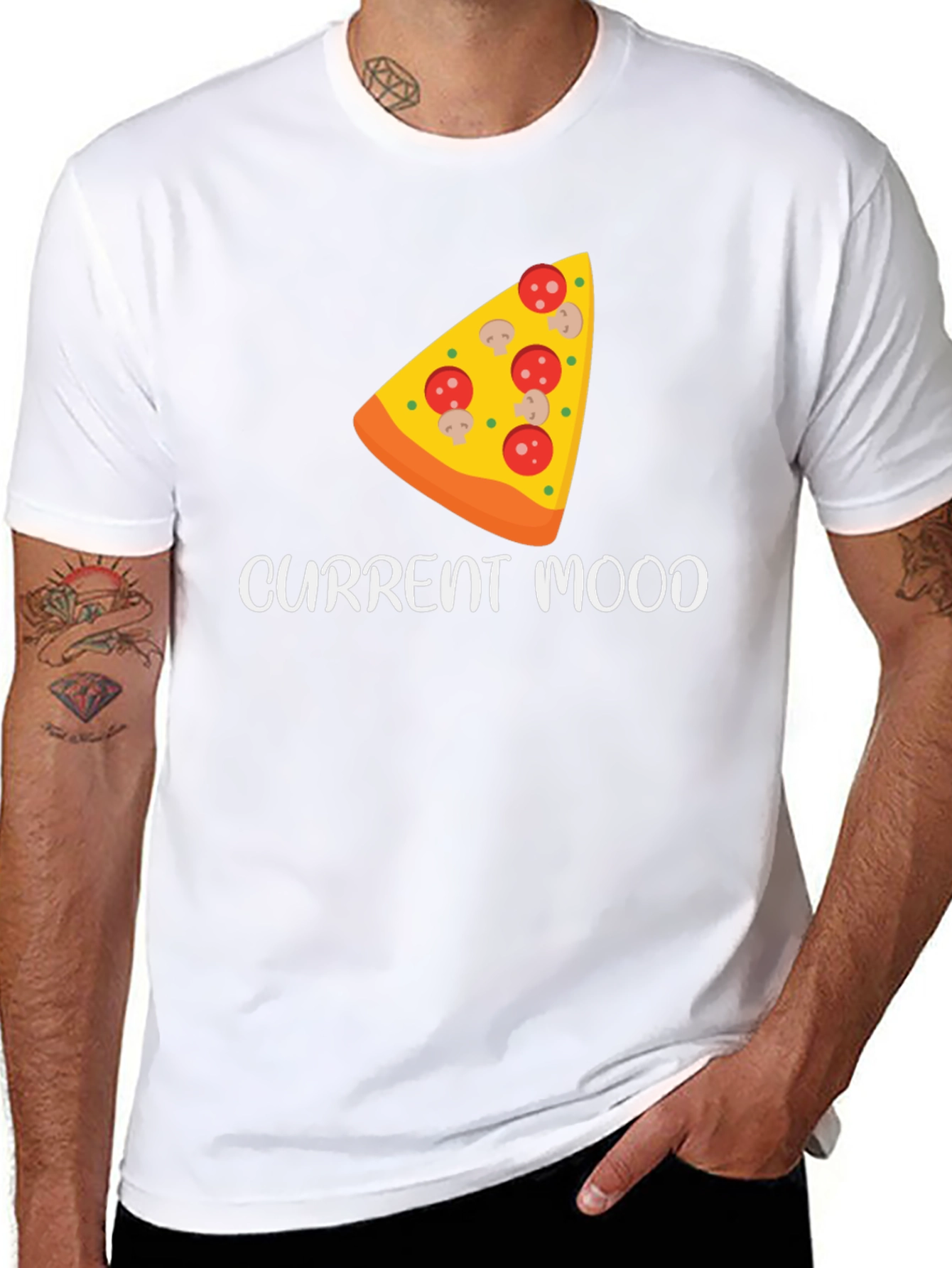 Pizza Mood Graphic Tee - Unisex Casual T-Shirt
