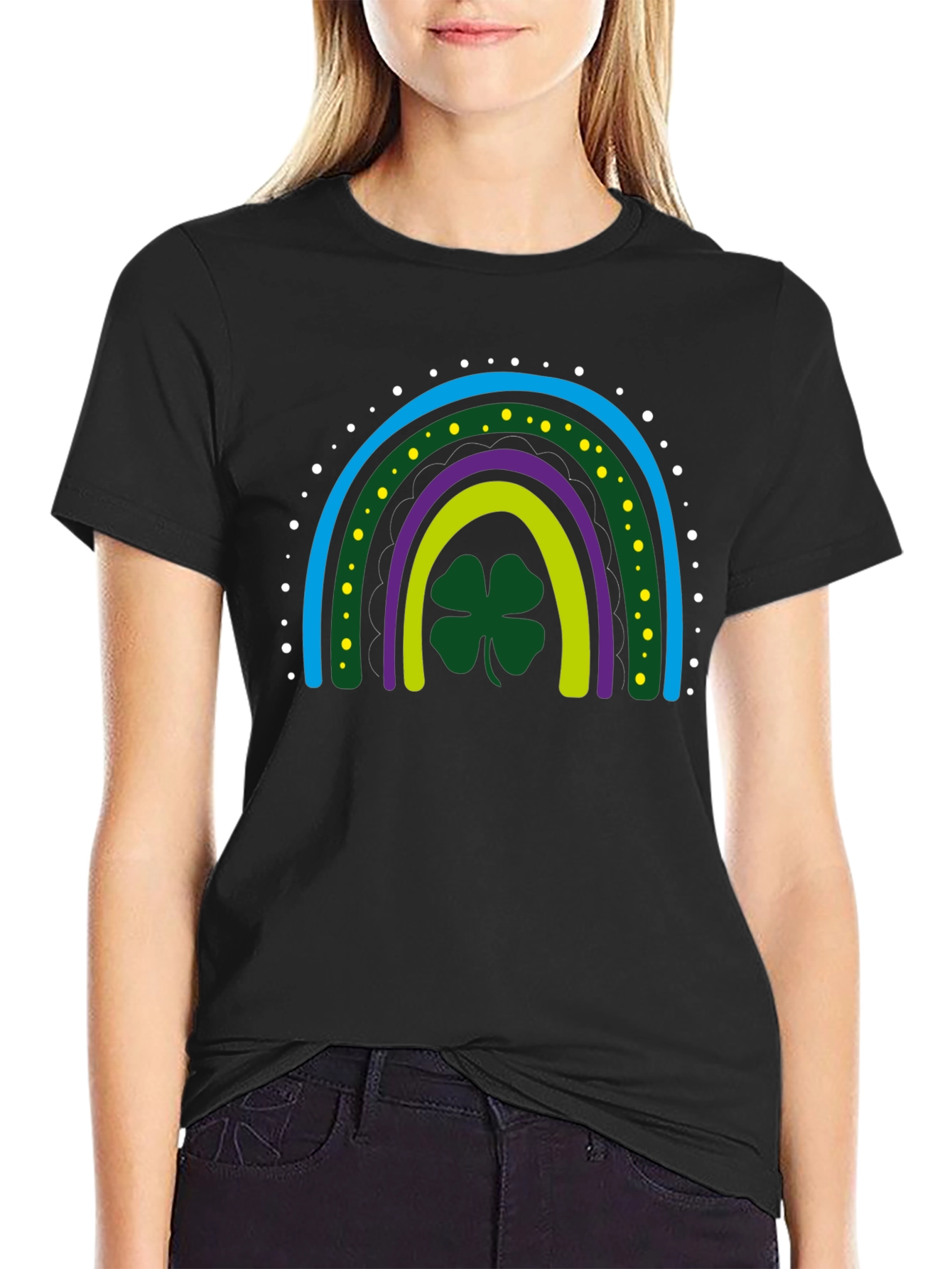 St. Patricks Day Rainbow Clover T-Shirt