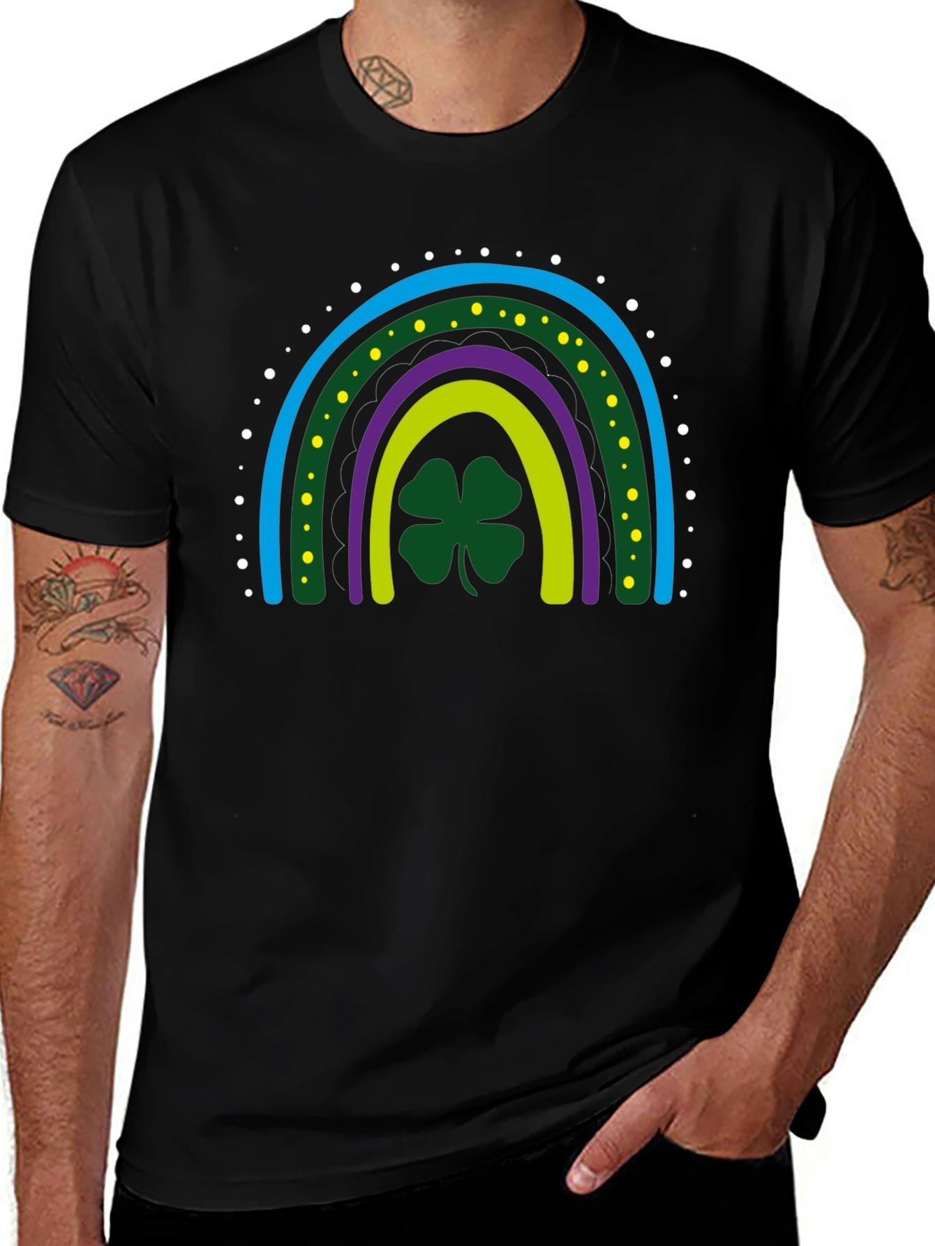 St. Patricks Day Rainbow Clover T-Shirt
