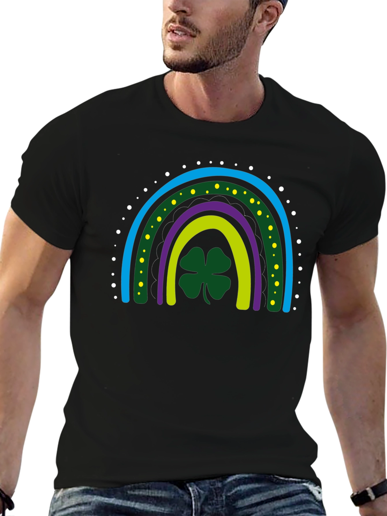 St. Patricks Day Rainbow Clover T-Shirt