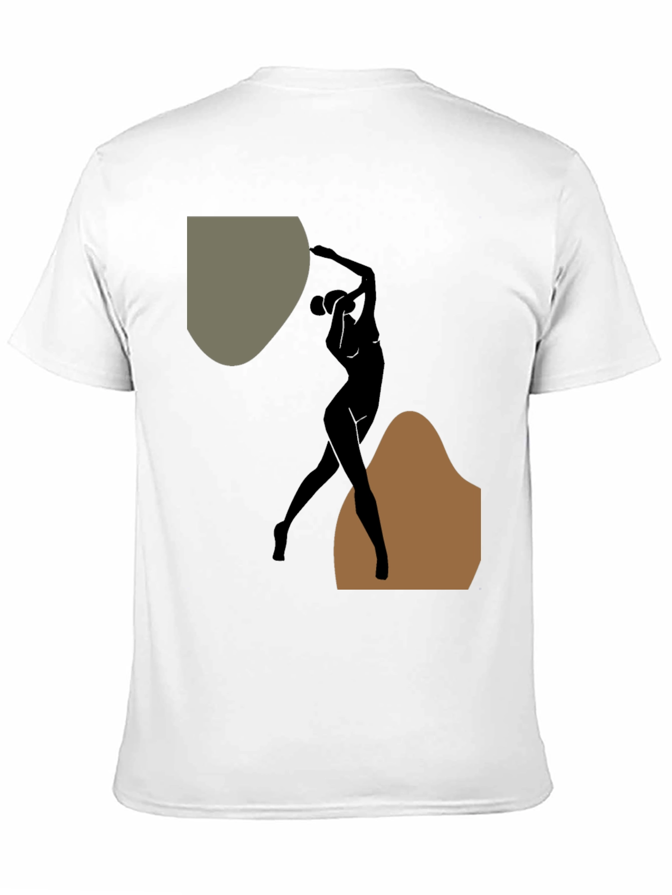 Abstract Silhouette Graphic Black T-Shirt