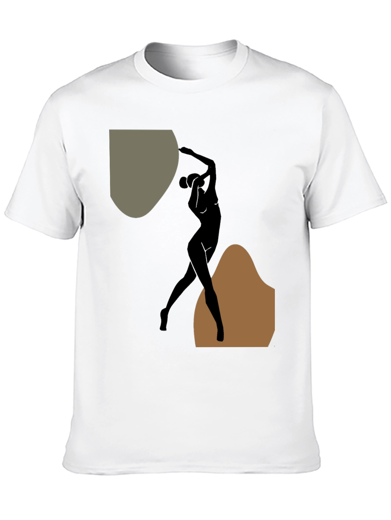 Abstract Silhouette Graphic Black T-Shirt
