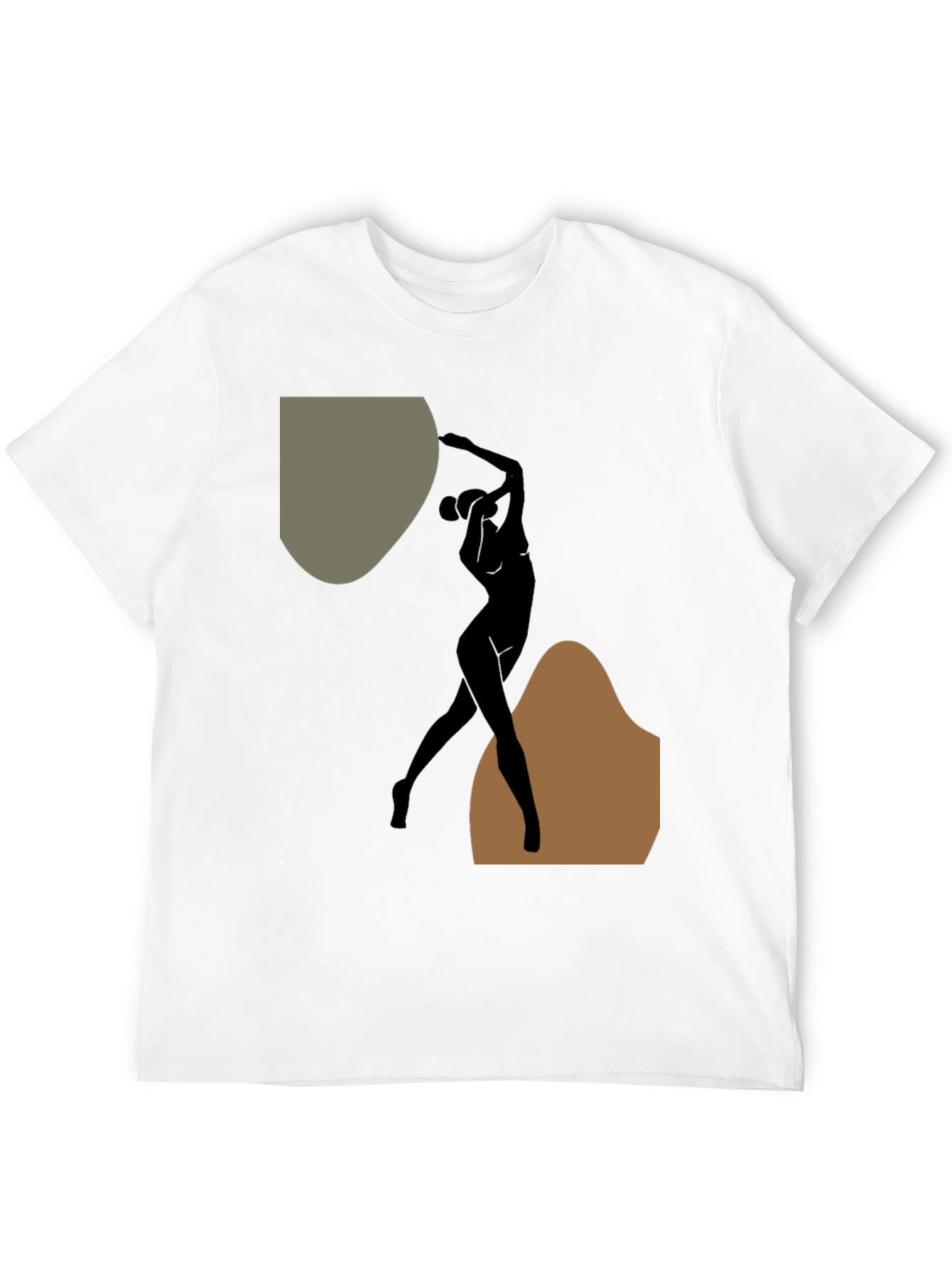 Abstract Silhouette Graphic Black T-Shirt