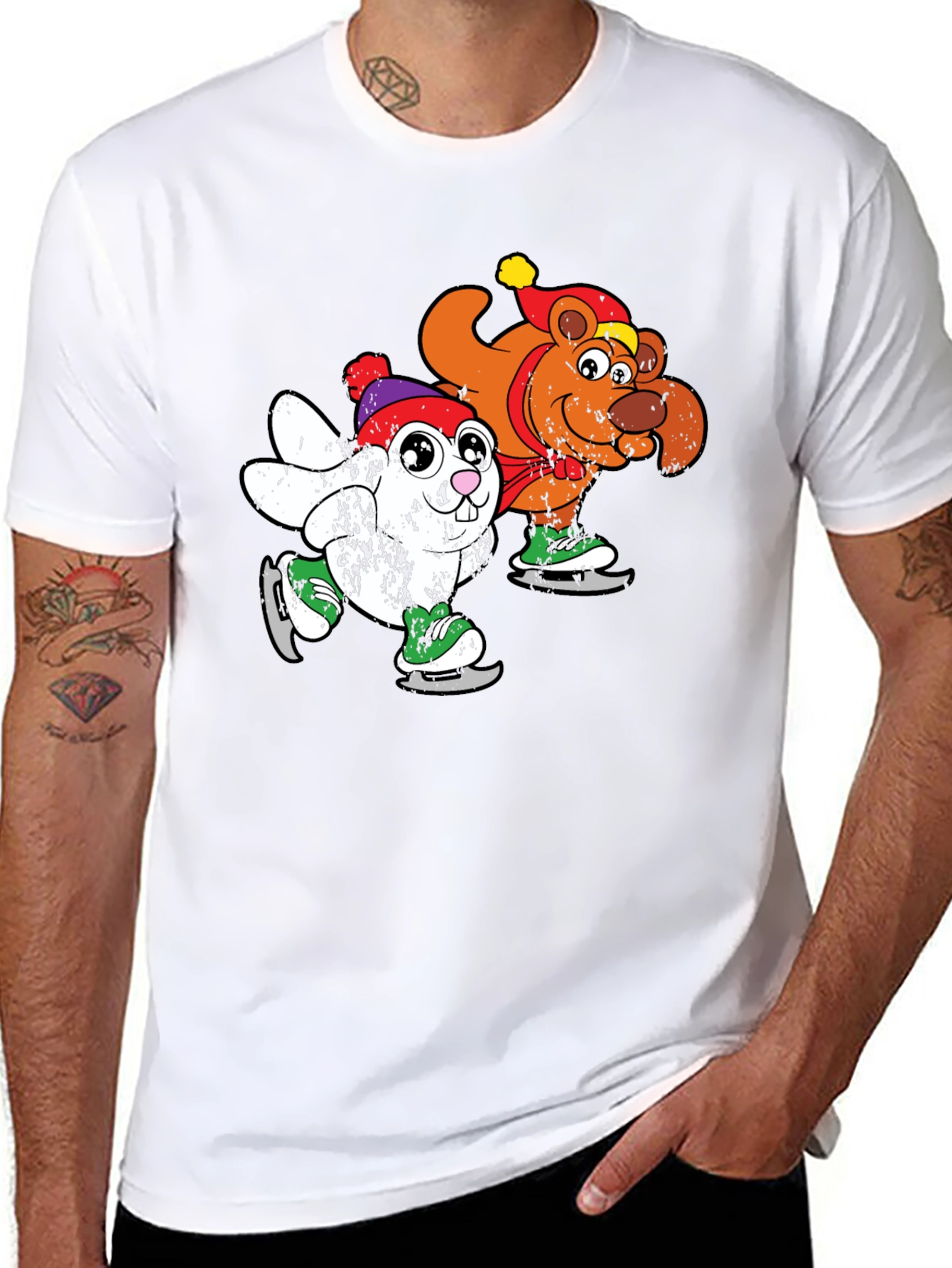 Skating Friends Graphic T-Shirt