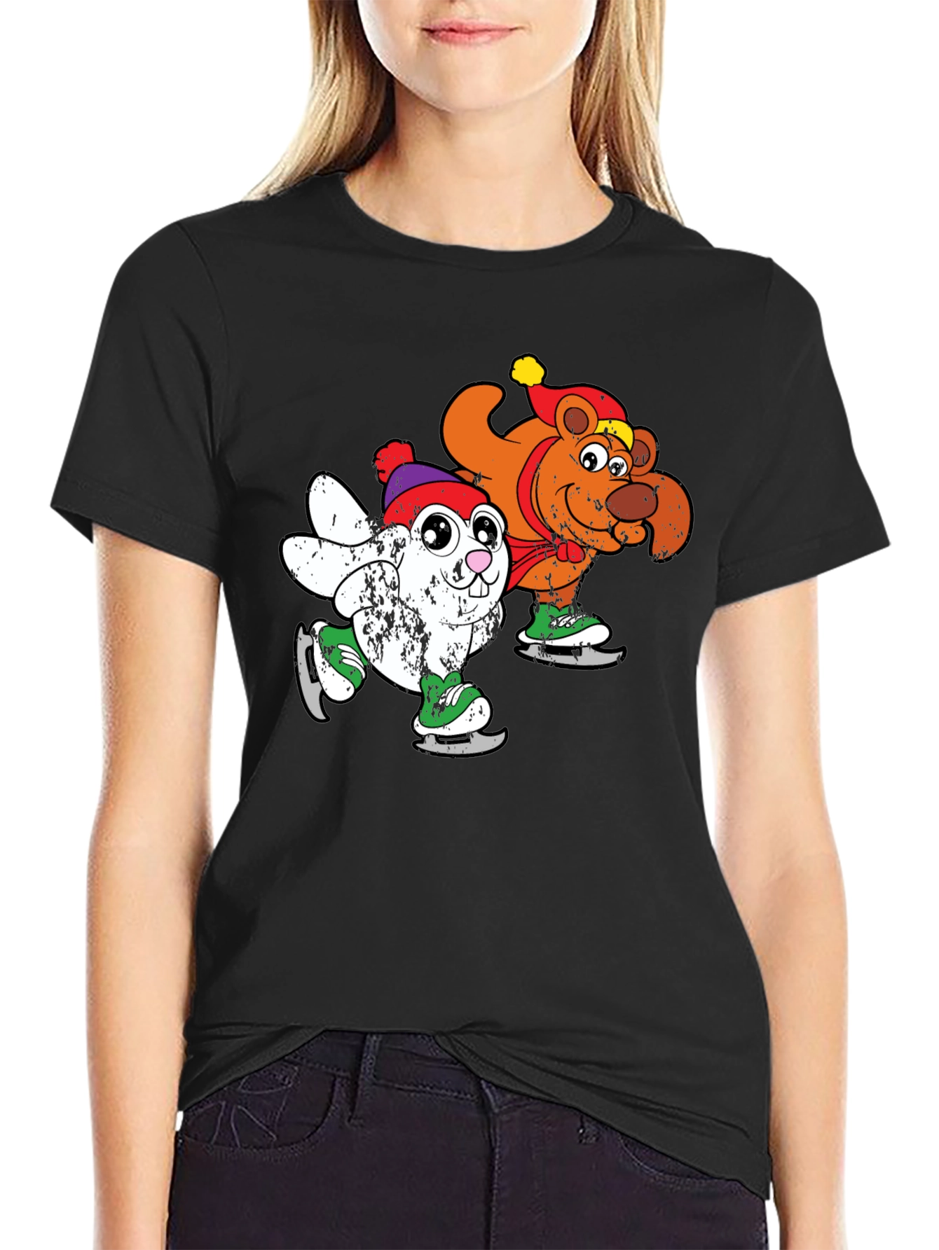 Skating Friends Graphic T-Shirt