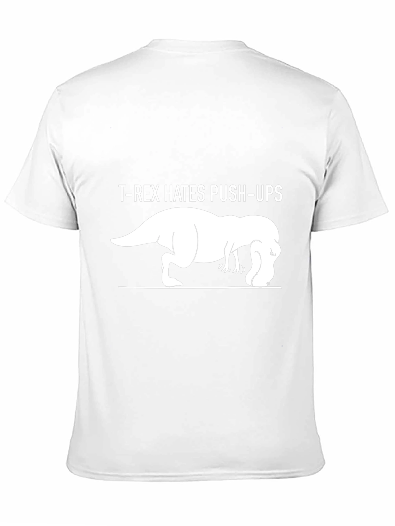 T-Rex Hates Push-Ups Funny Graphic T-Shirt