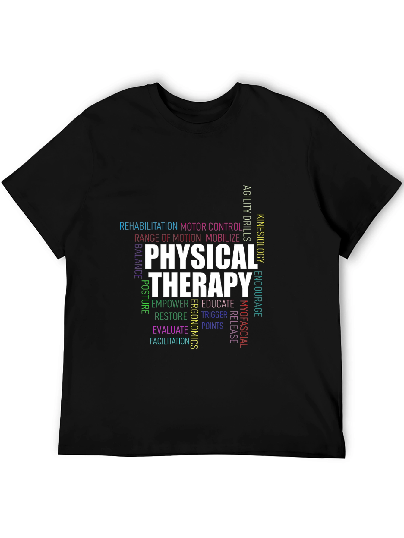 Physical Therapy Word Cloud Graphic T-Shirt