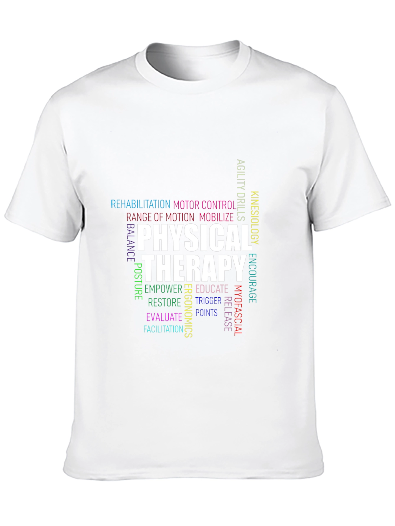 Physical Therapy Word Cloud Graphic T-Shirt