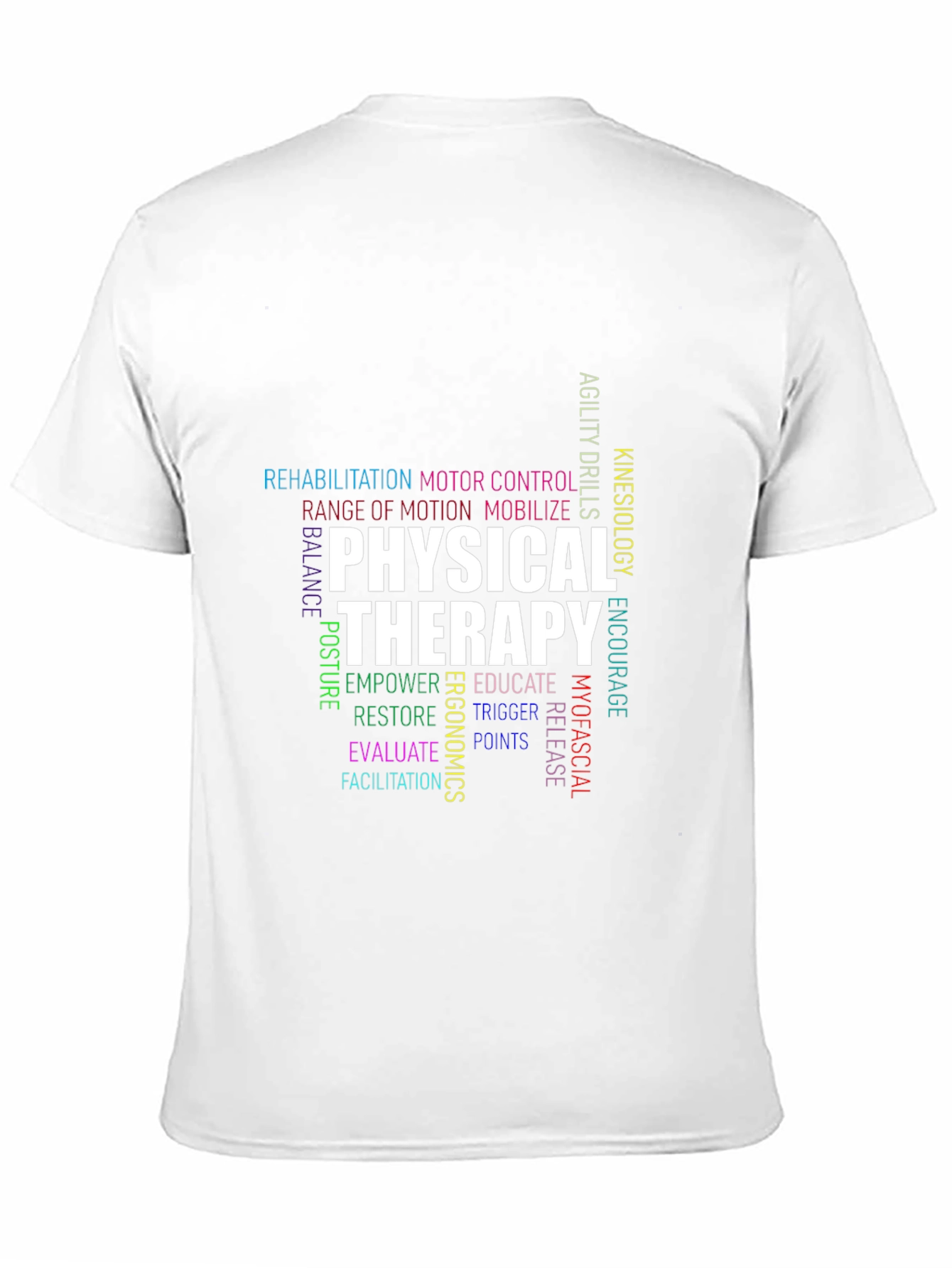 Physical Therapy Word Cloud Graphic T-Shirt