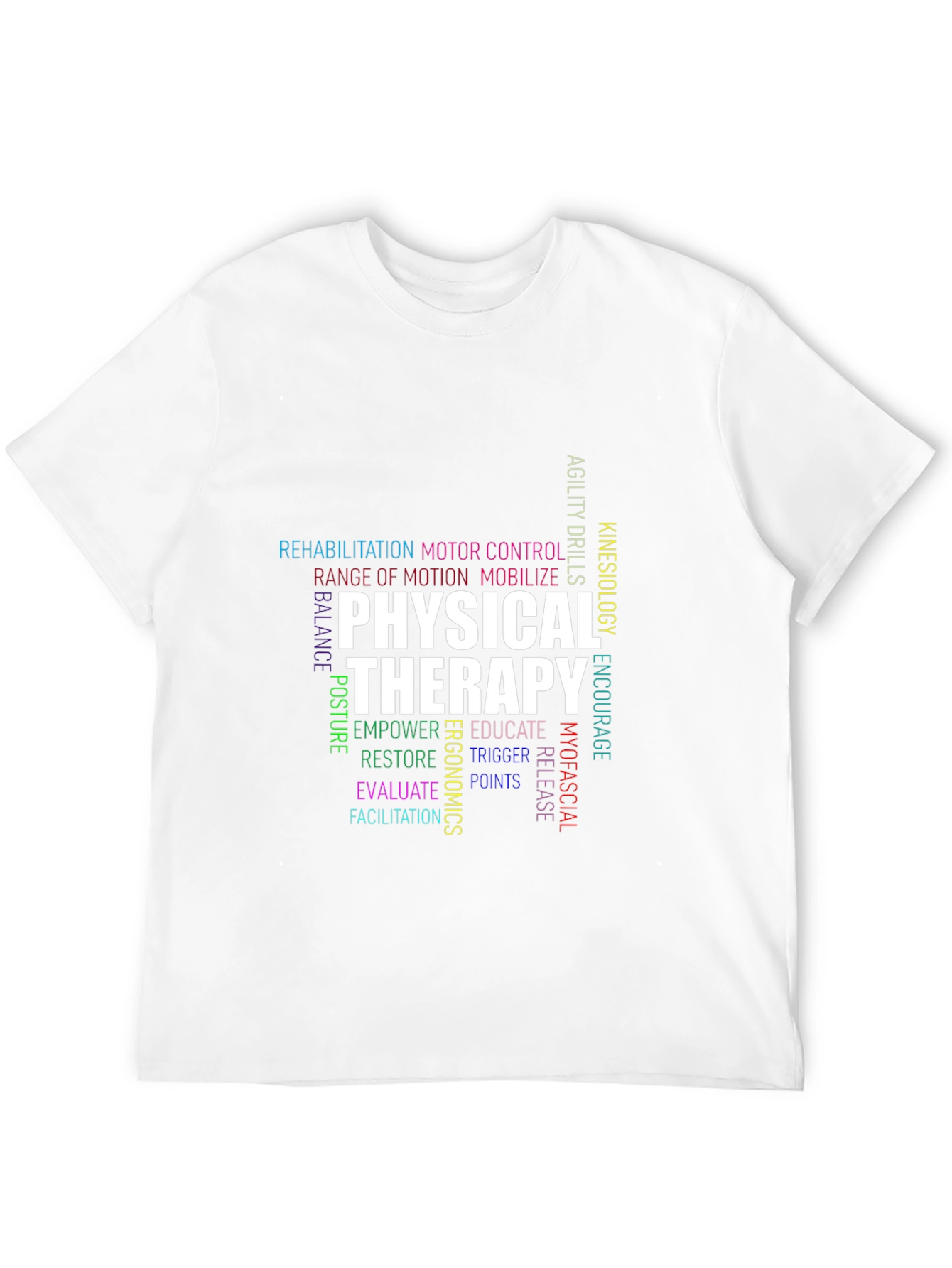 Physical Therapy Word Cloud Graphic T-Shirt