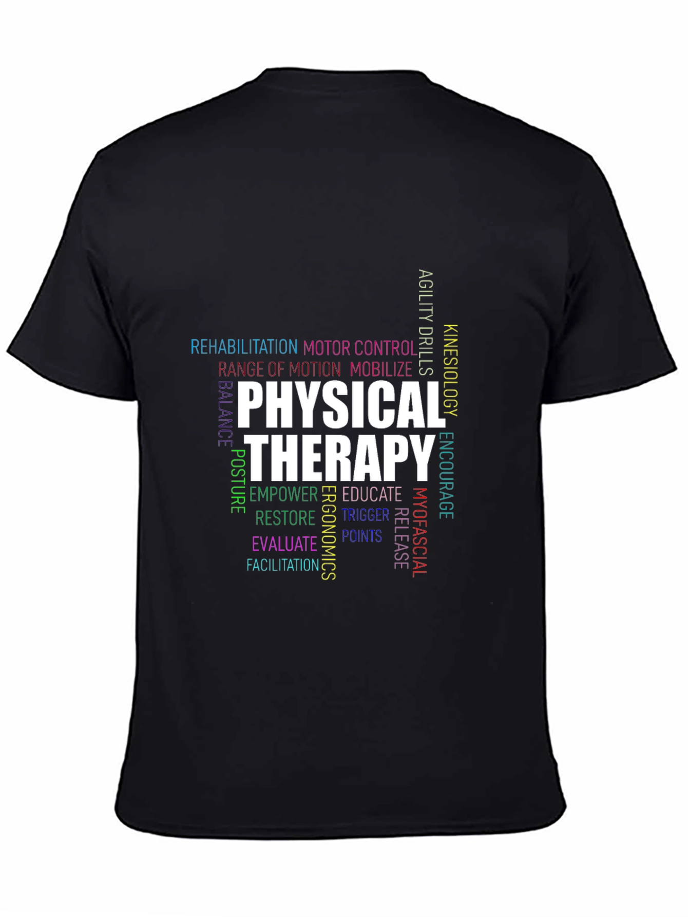 Physical Therapy Word Cloud Graphic T-Shirt