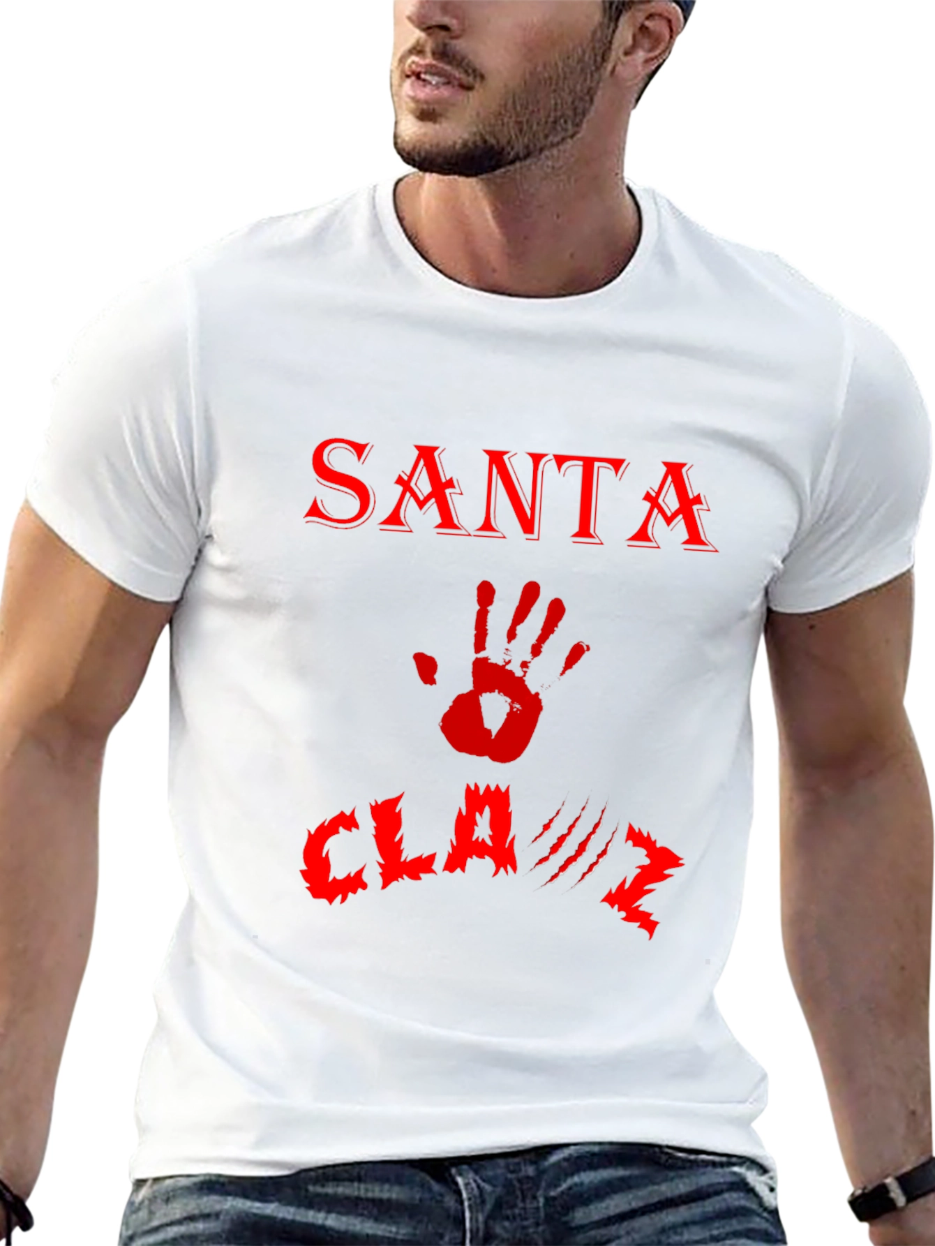 Santa Claws T-Shirt - Red Print