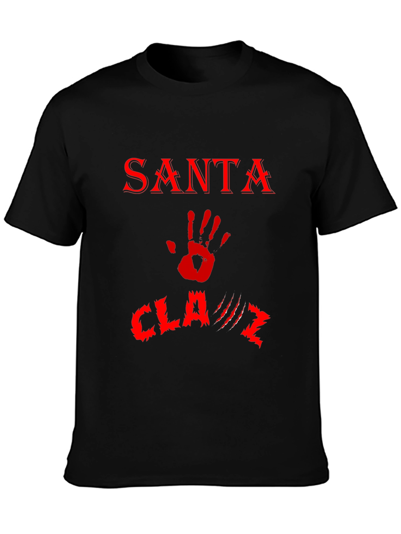 Santa Claws T-Shirt - Red Print