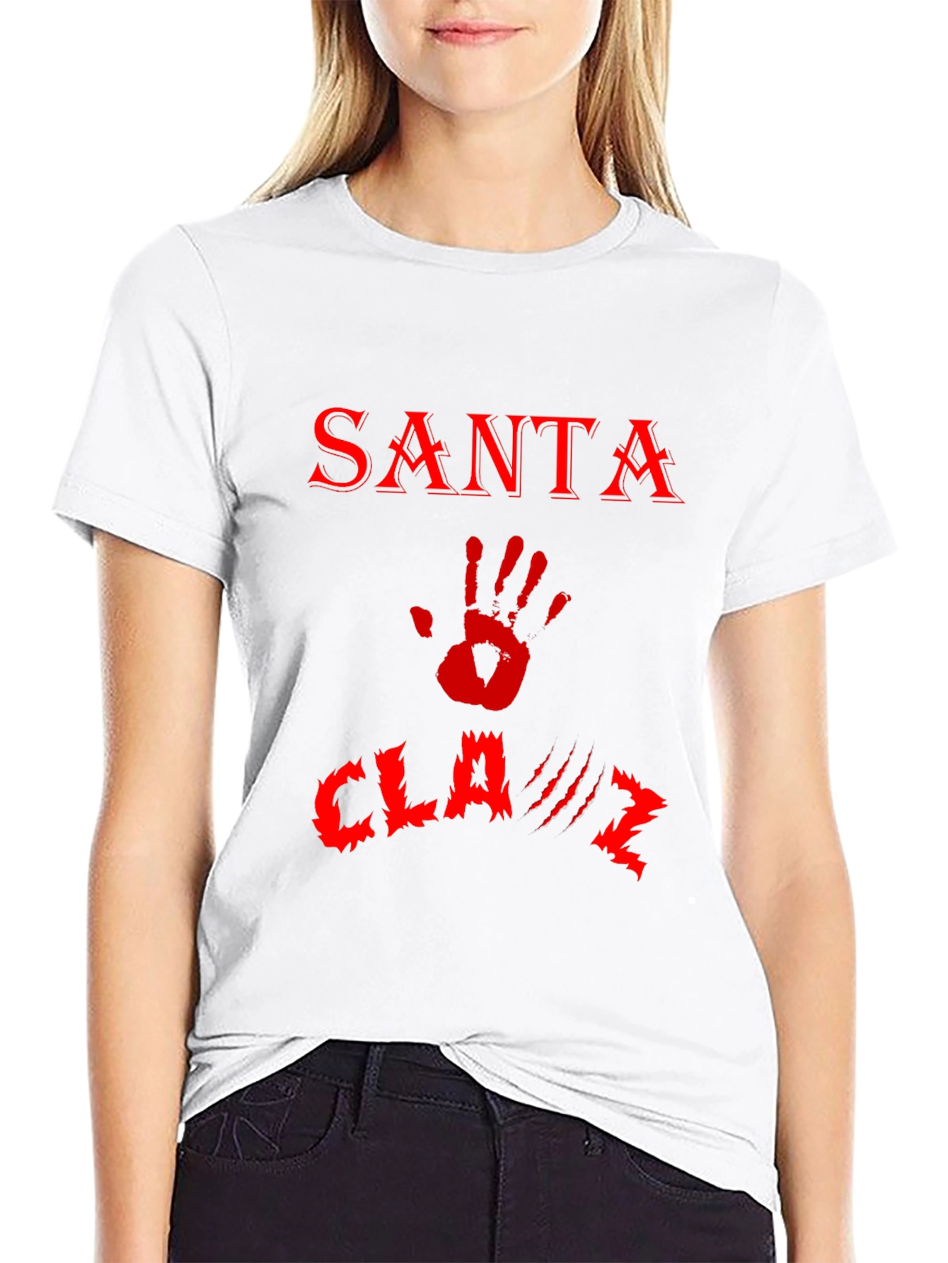 Santa Claws T-Shirt - Red Print