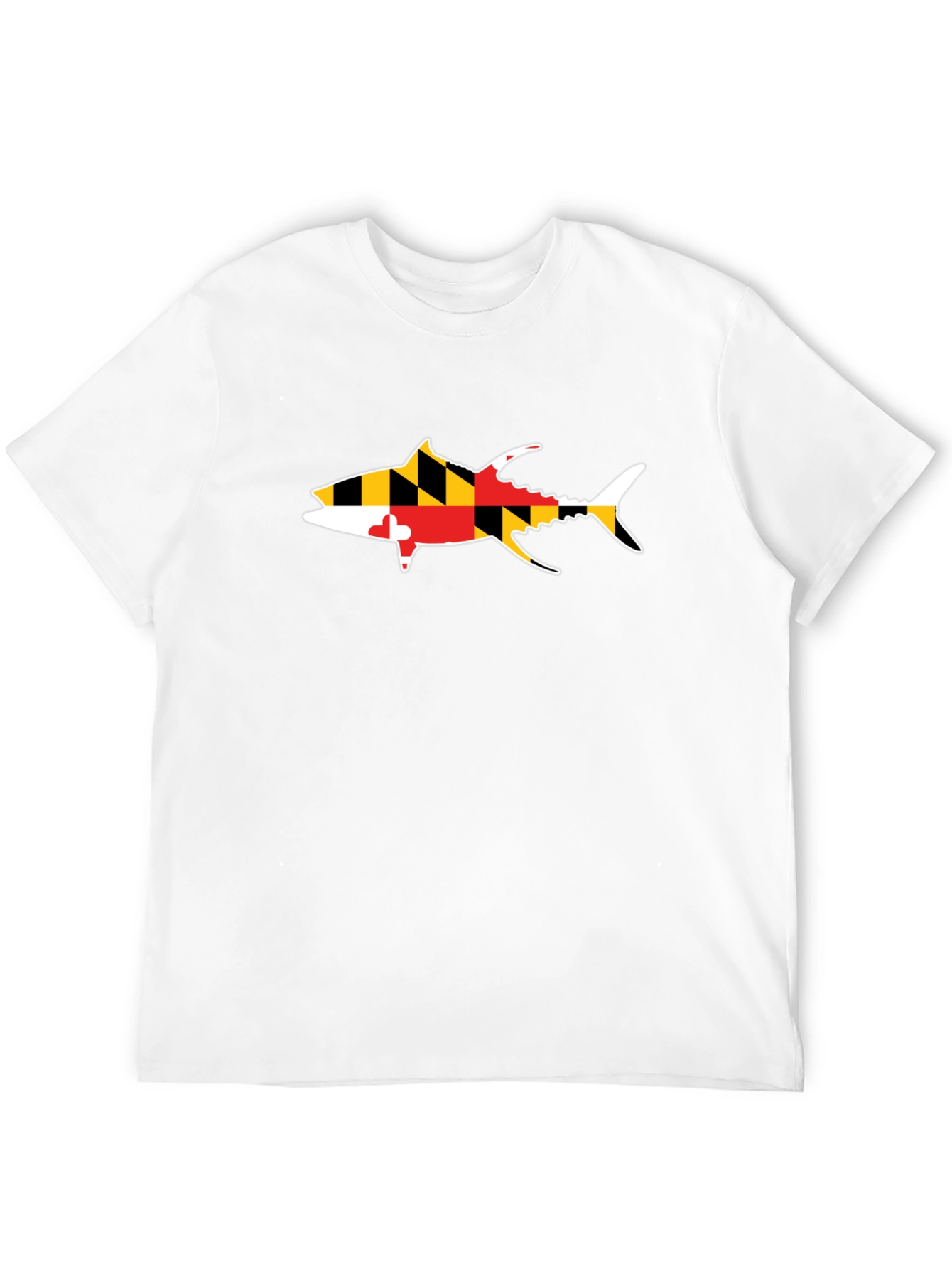 Maryland Flag Tuna Fish Graphic T-Shirt