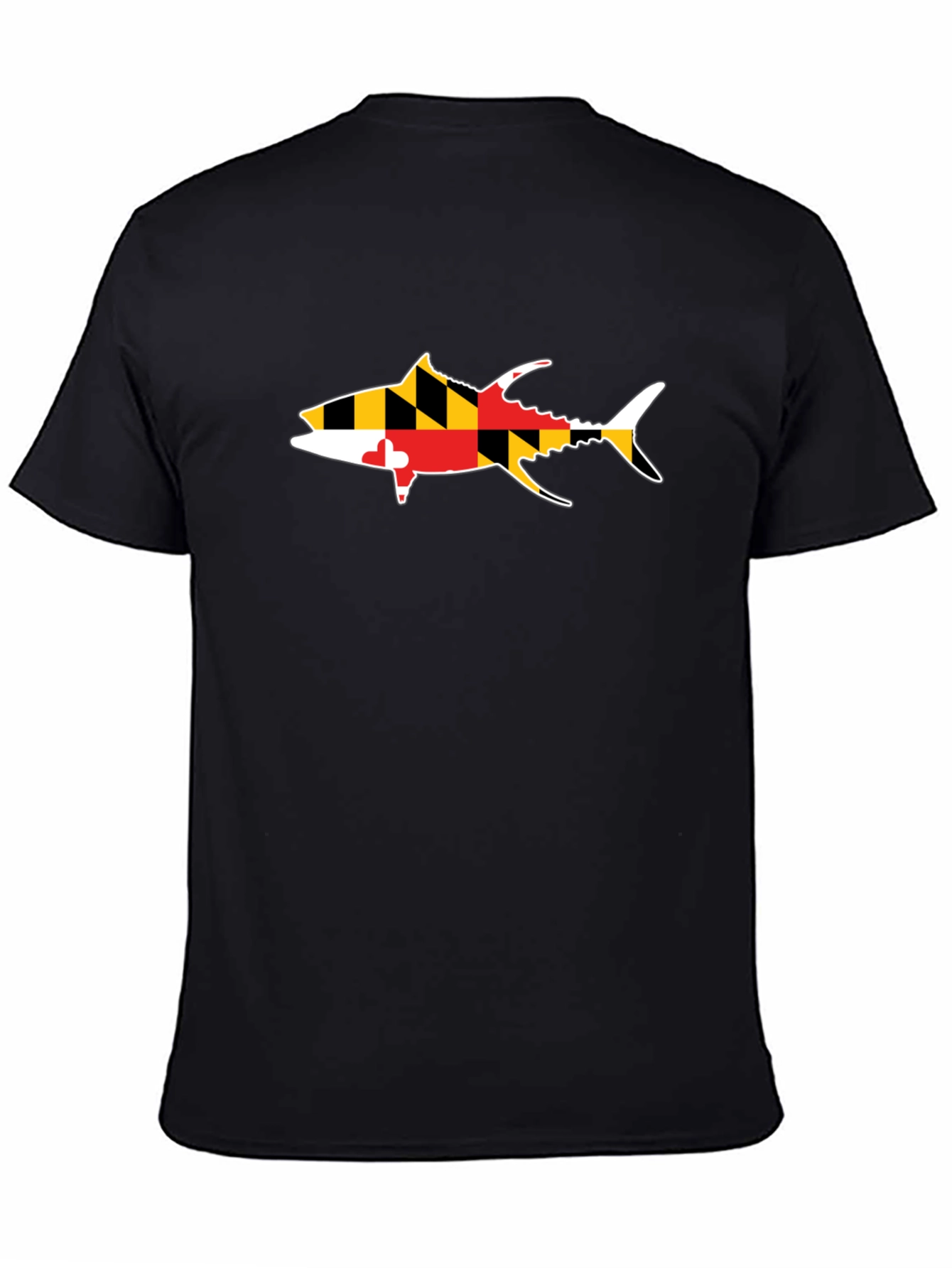 Maryland Flag Tuna Fish Graphic T-Shirt