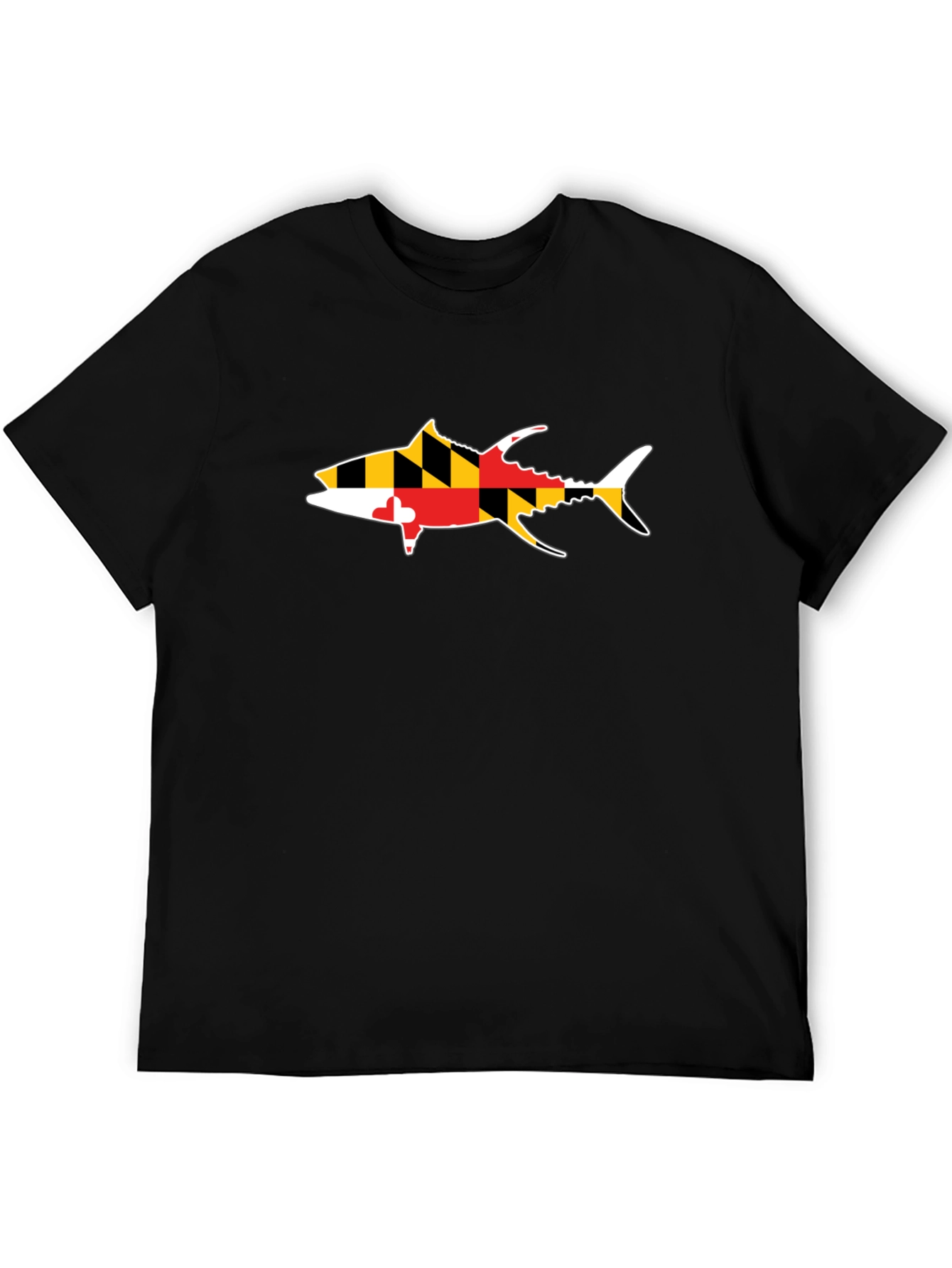 Maryland Flag Tuna Fish Graphic T-Shirt