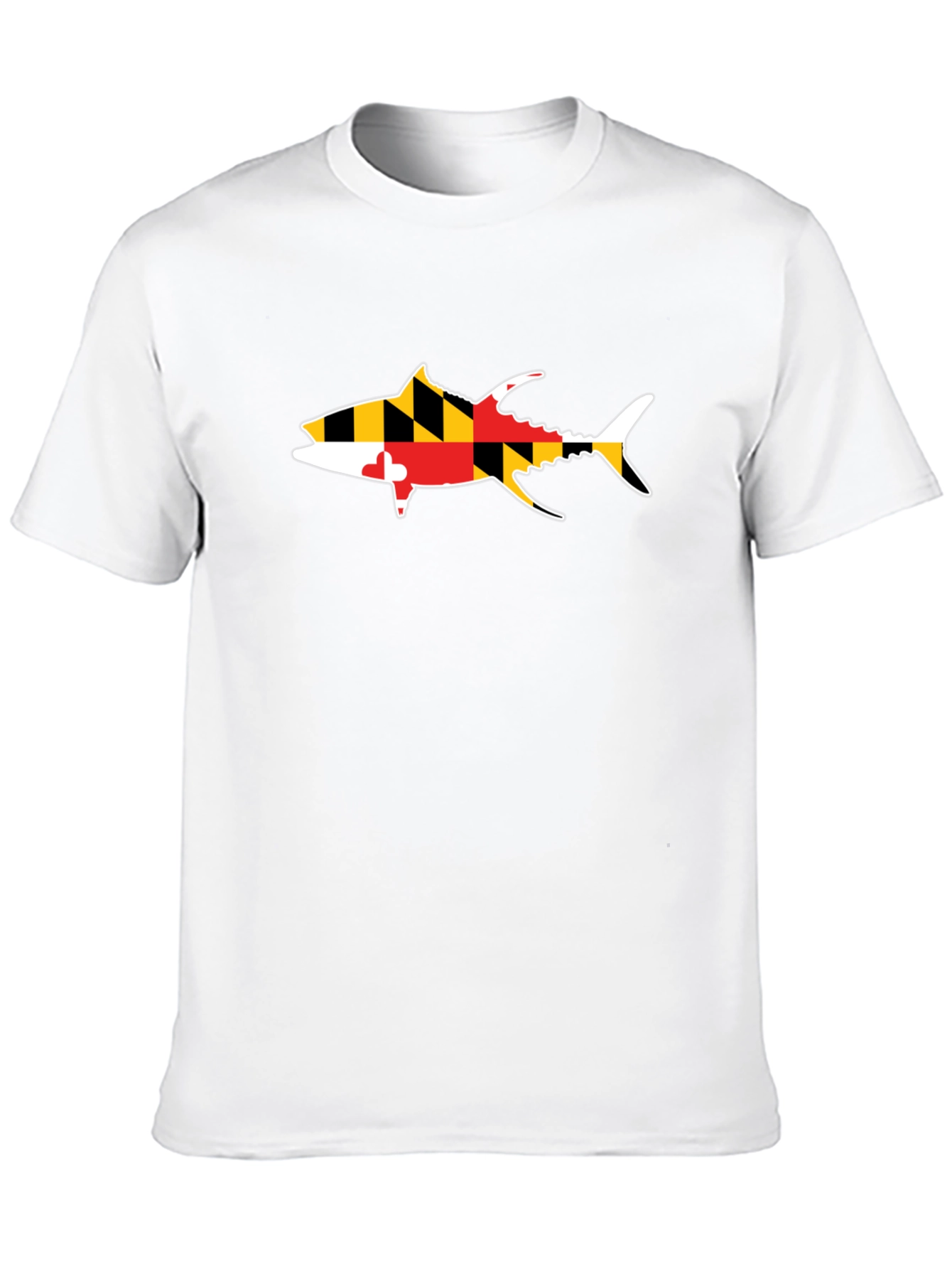 Maryland Flag Tuna Fish Graphic T-Shirt