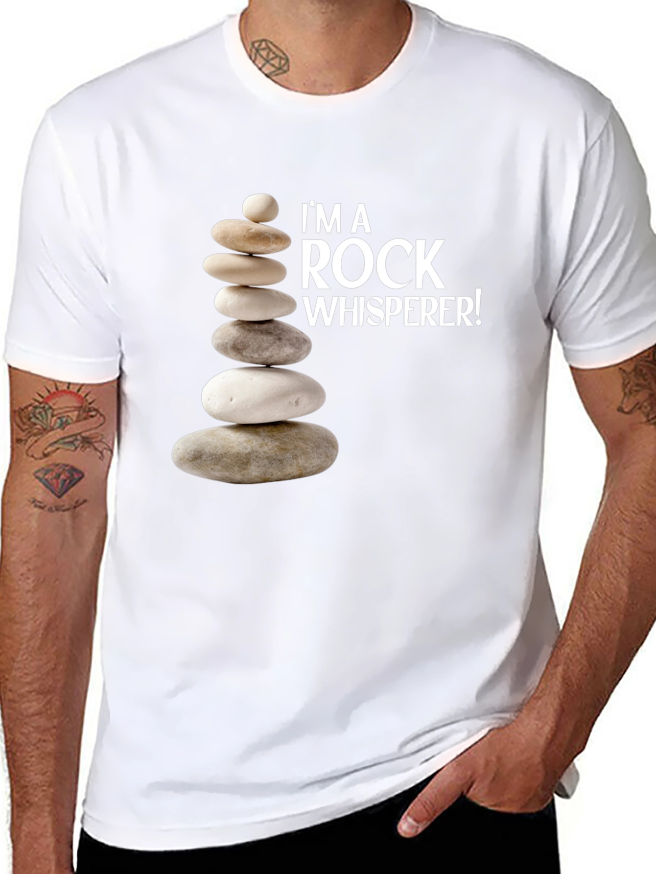 Rock Whisperer Graphic T-Shirt - Black