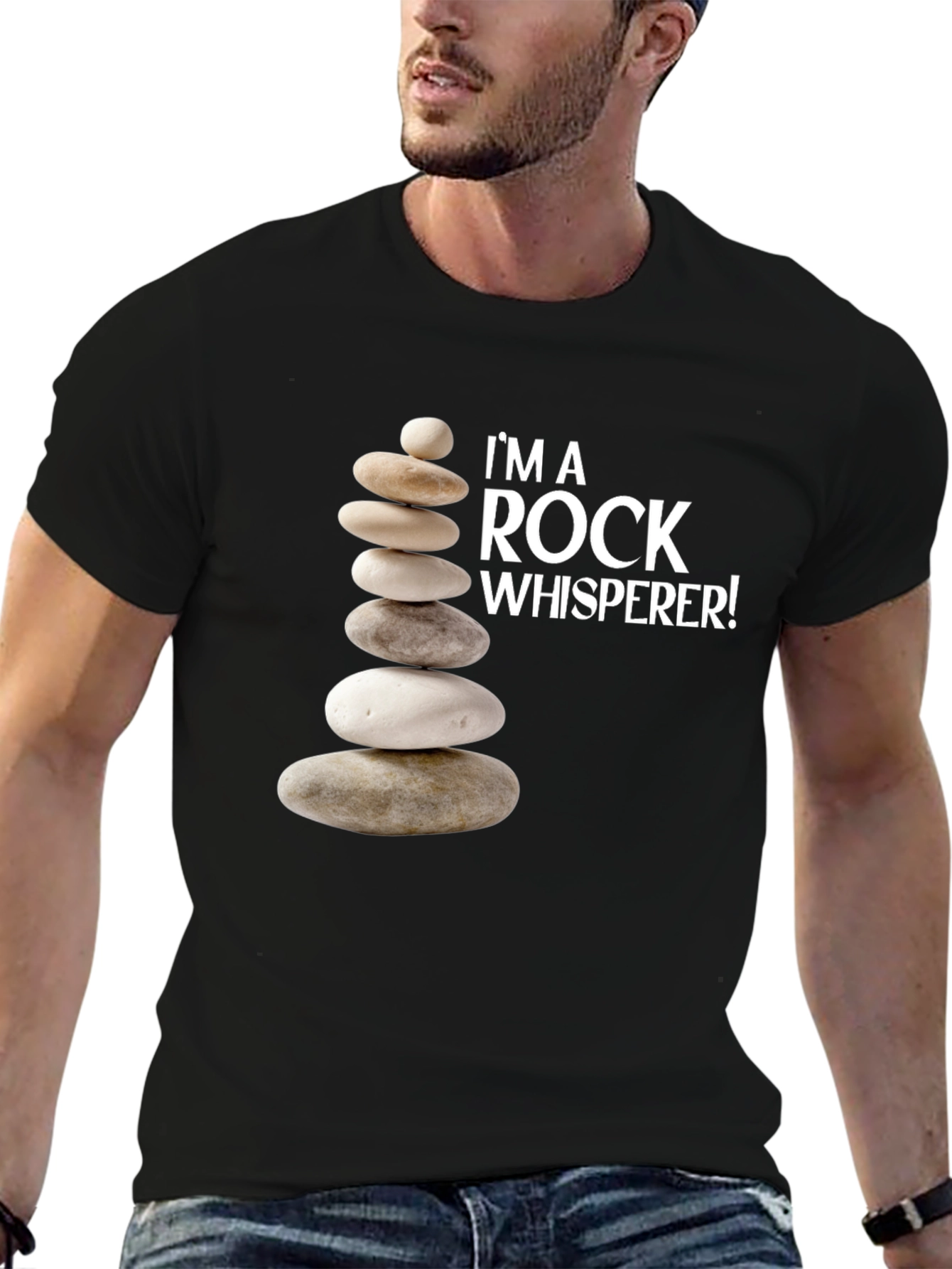 Rock Whisperer Graphic T-Shirt - Black