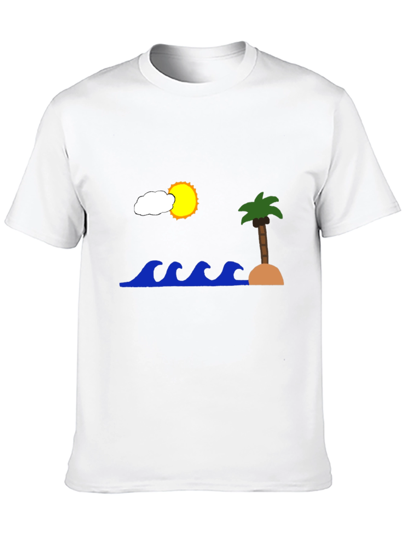 Island Scene Black T-Shirt
