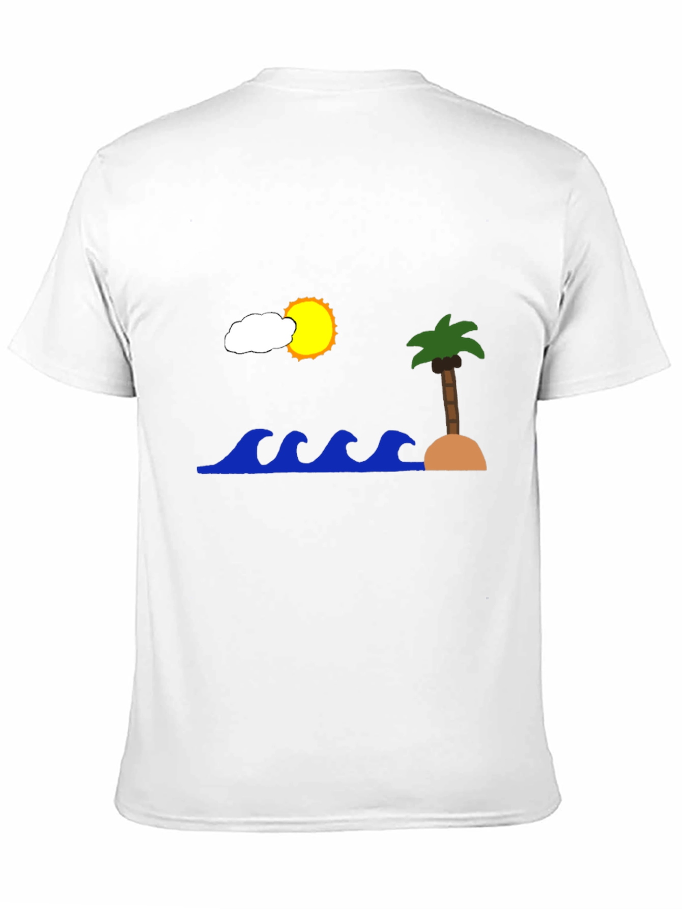 Island Scene Black T-Shirt