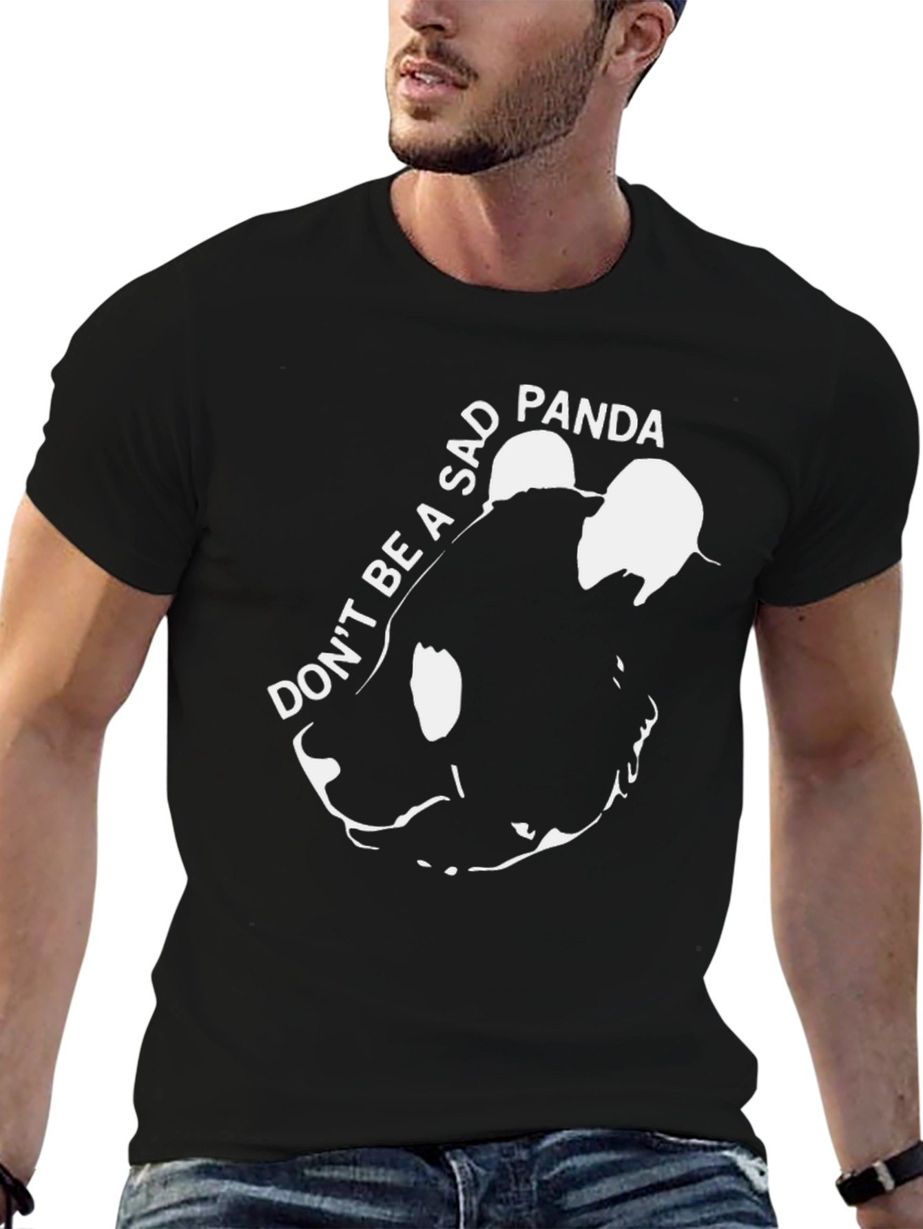 Sad Panda Graphic Tee - Black