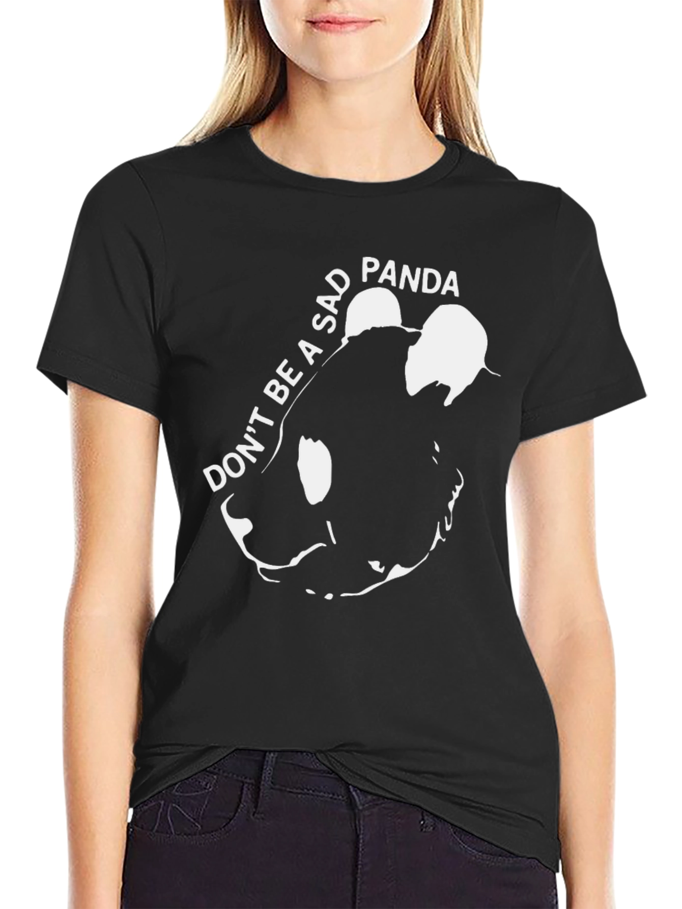 Sad Panda Graphic Tee - Black