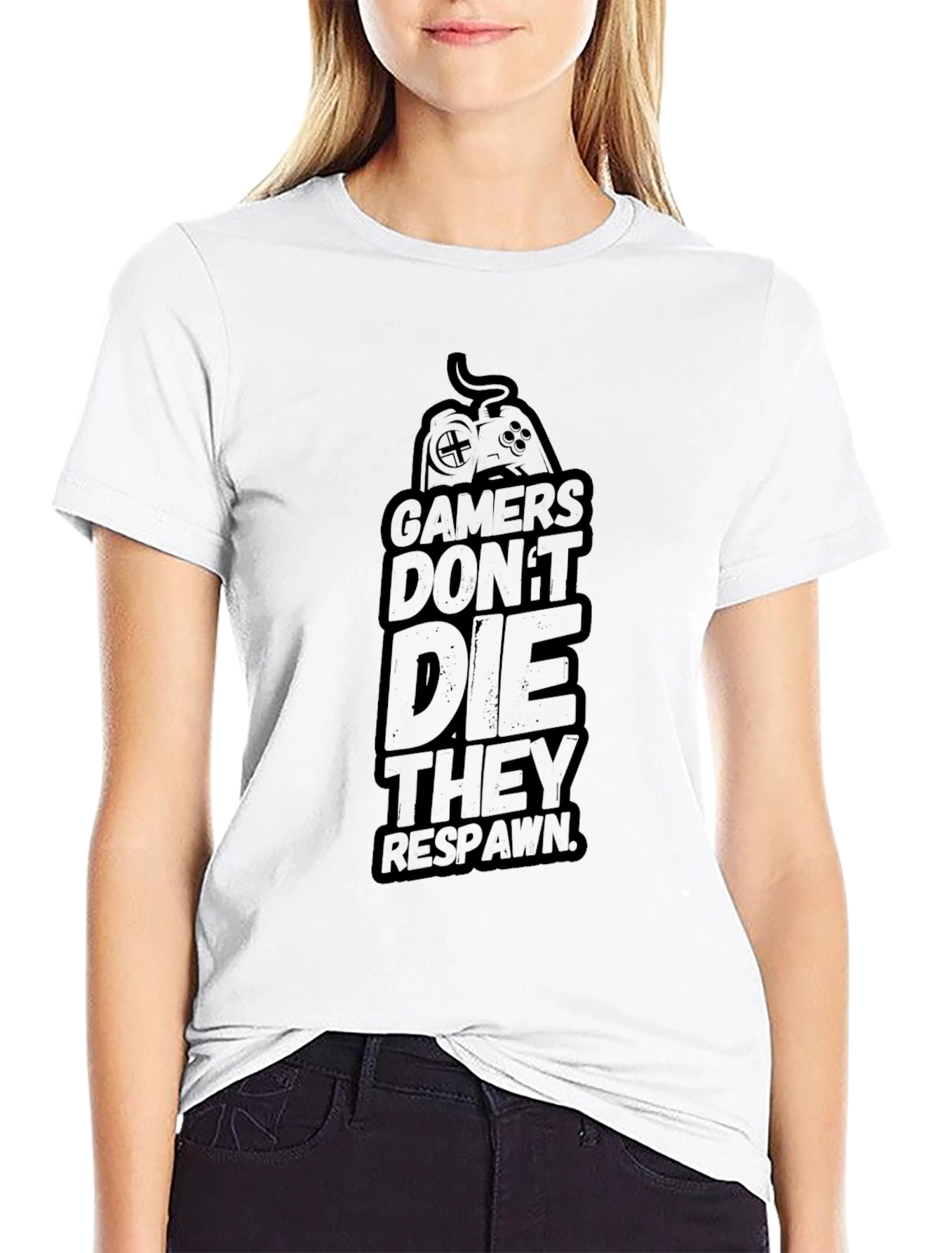 Gamers Dont Die They Respawn Graphic Tee