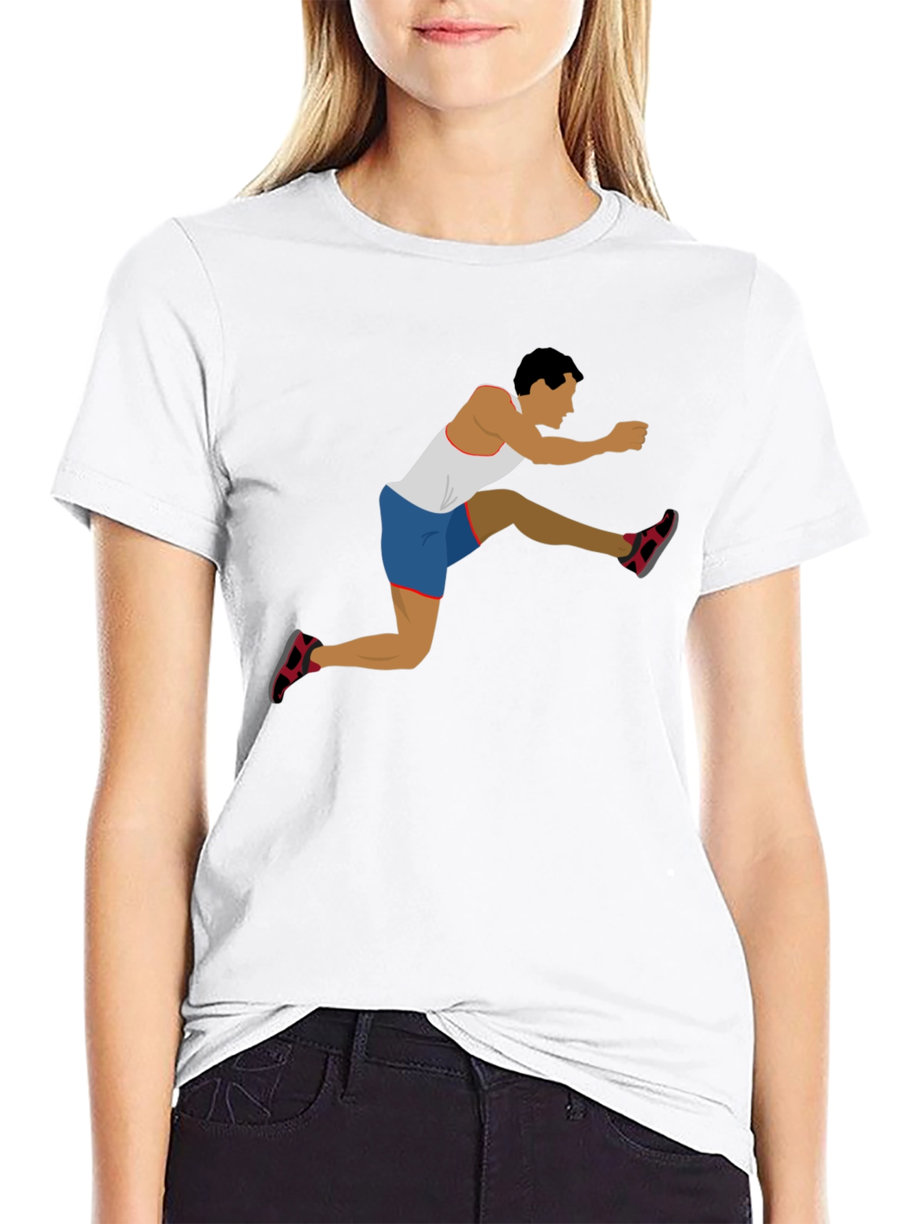 Graphic Tee - Hurdler Design Black