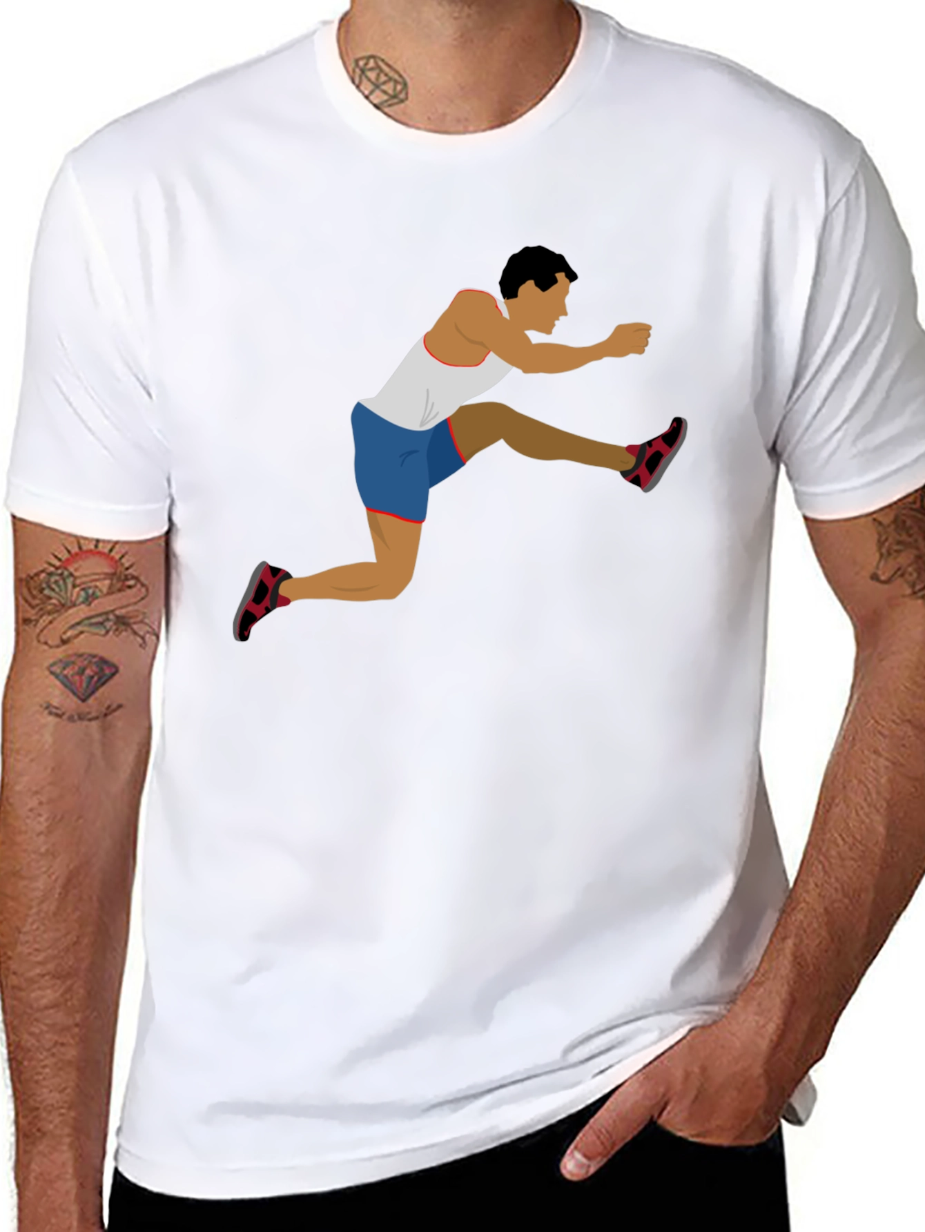 Graphic Tee - Hurdler Design Black