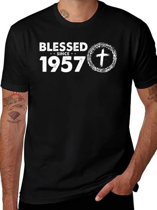 Blessed Since 1957 Black T-Shirt
