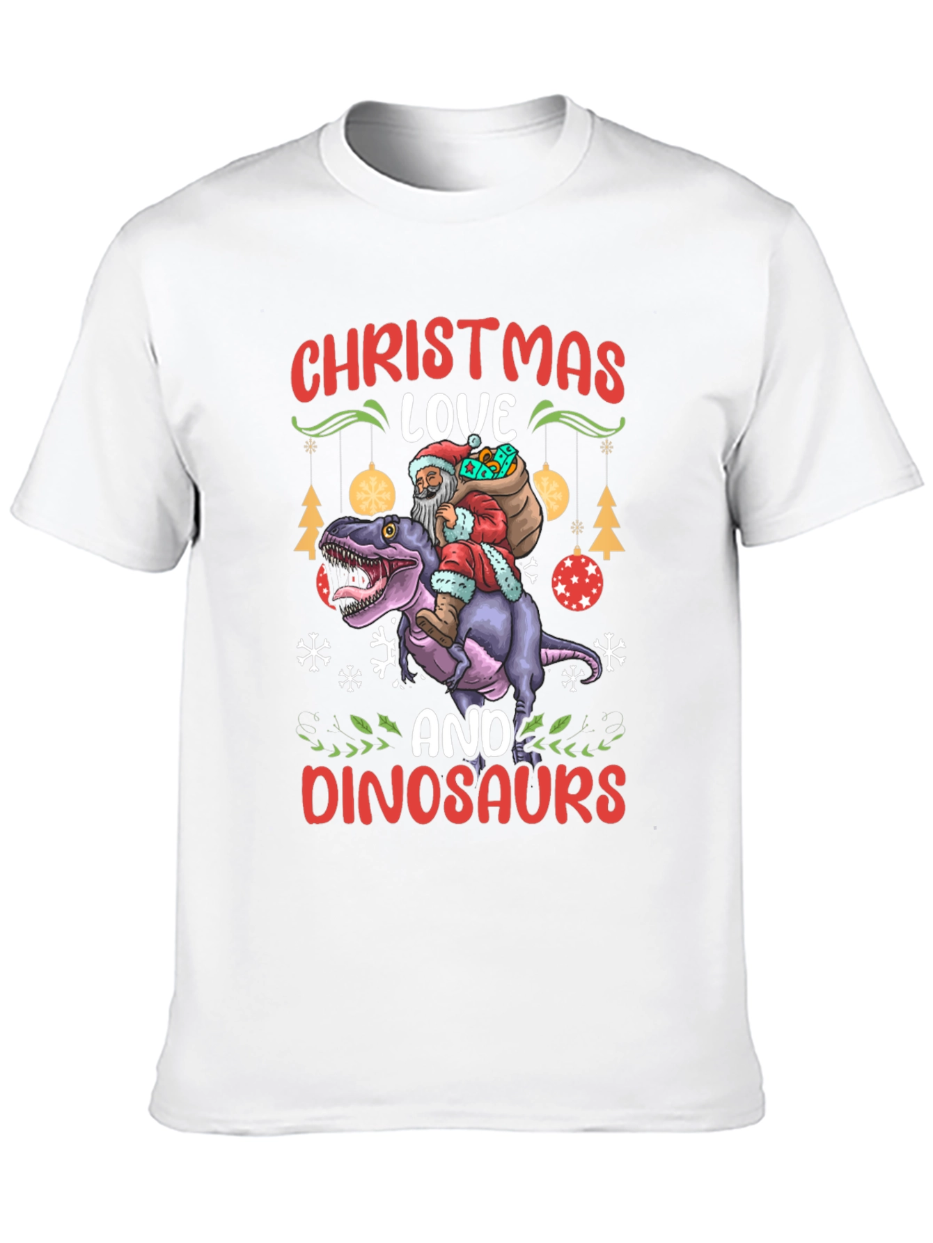 Christmas Dinosaur Santa T-Shirt