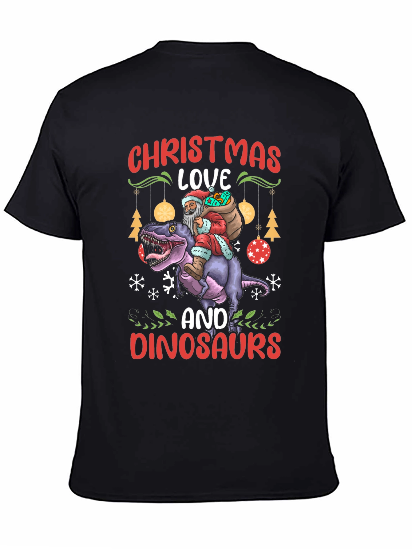 Christmas Dinosaur Santa T-Shirt