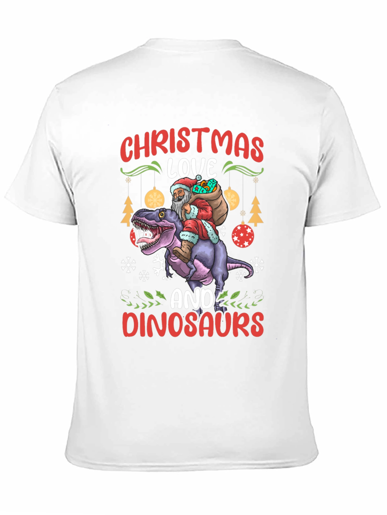 Christmas Dinosaur Santa T-Shirt
