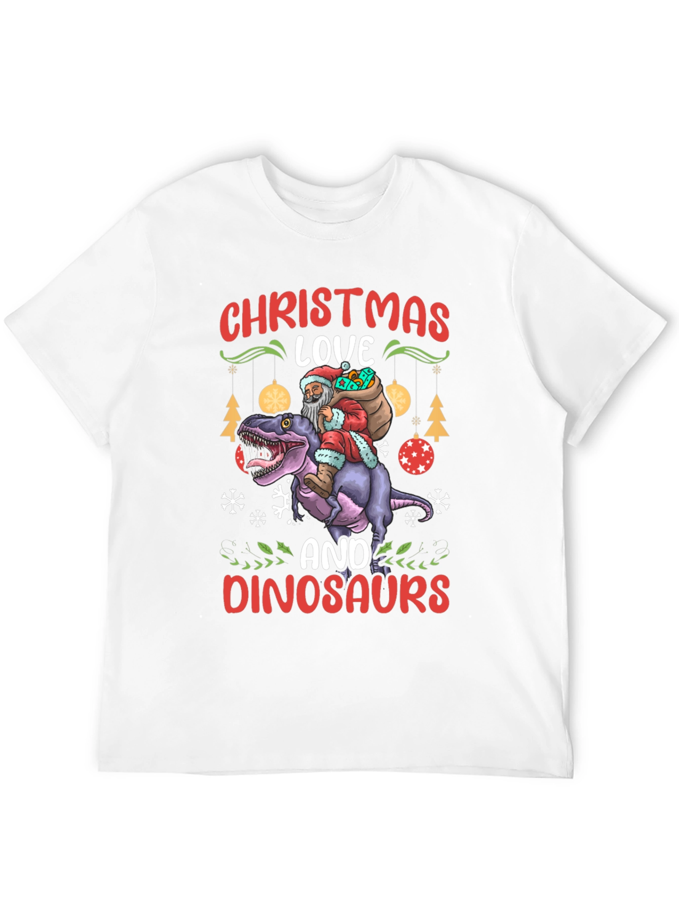 Christmas Dinosaur Santa T-Shirt