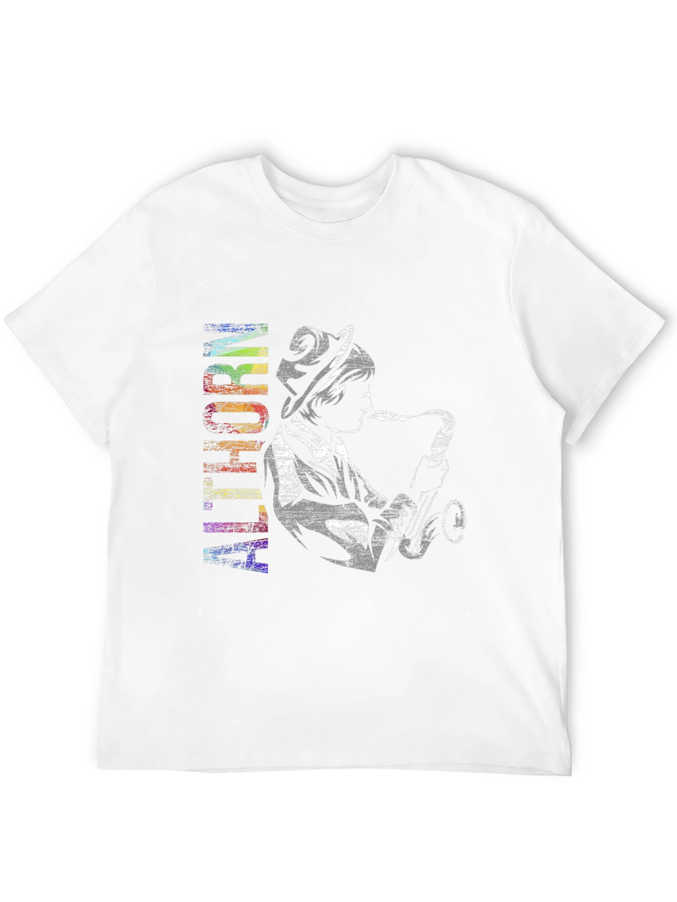 Jazz Musician Graphic Tee - Black Cotton T-Shirt