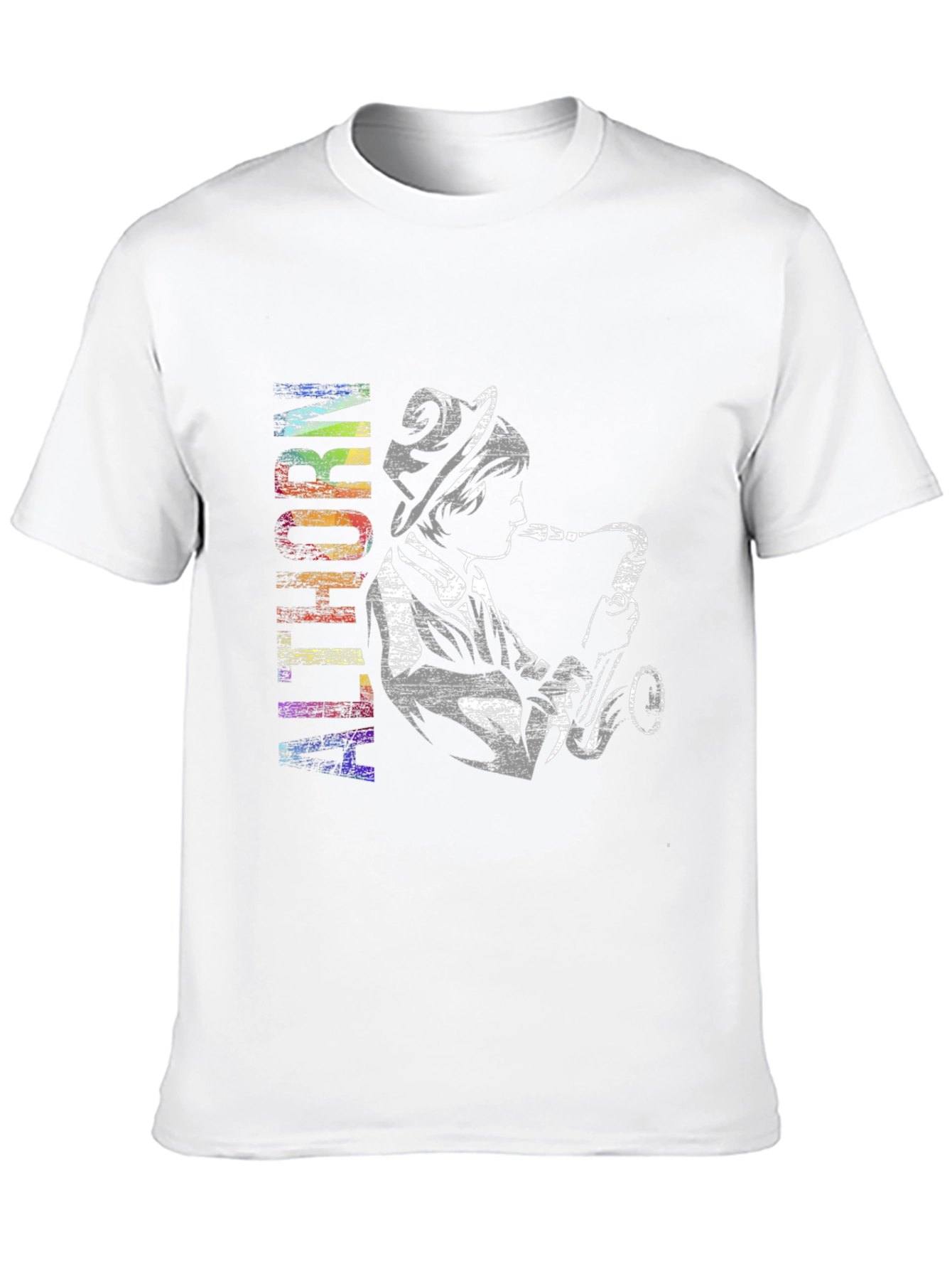 Jazz Musician Graphic Tee - Black Cotton T-Shirt