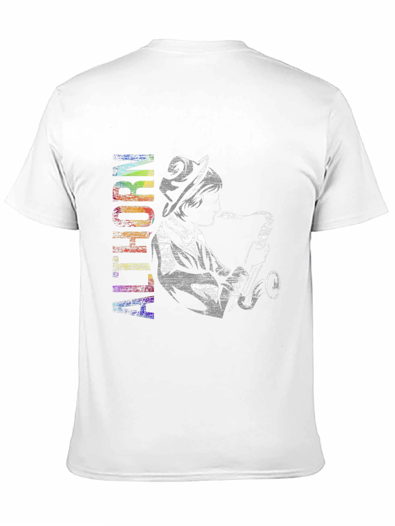Jazz Musician Graphic Tee - Black Cotton T-Shirt