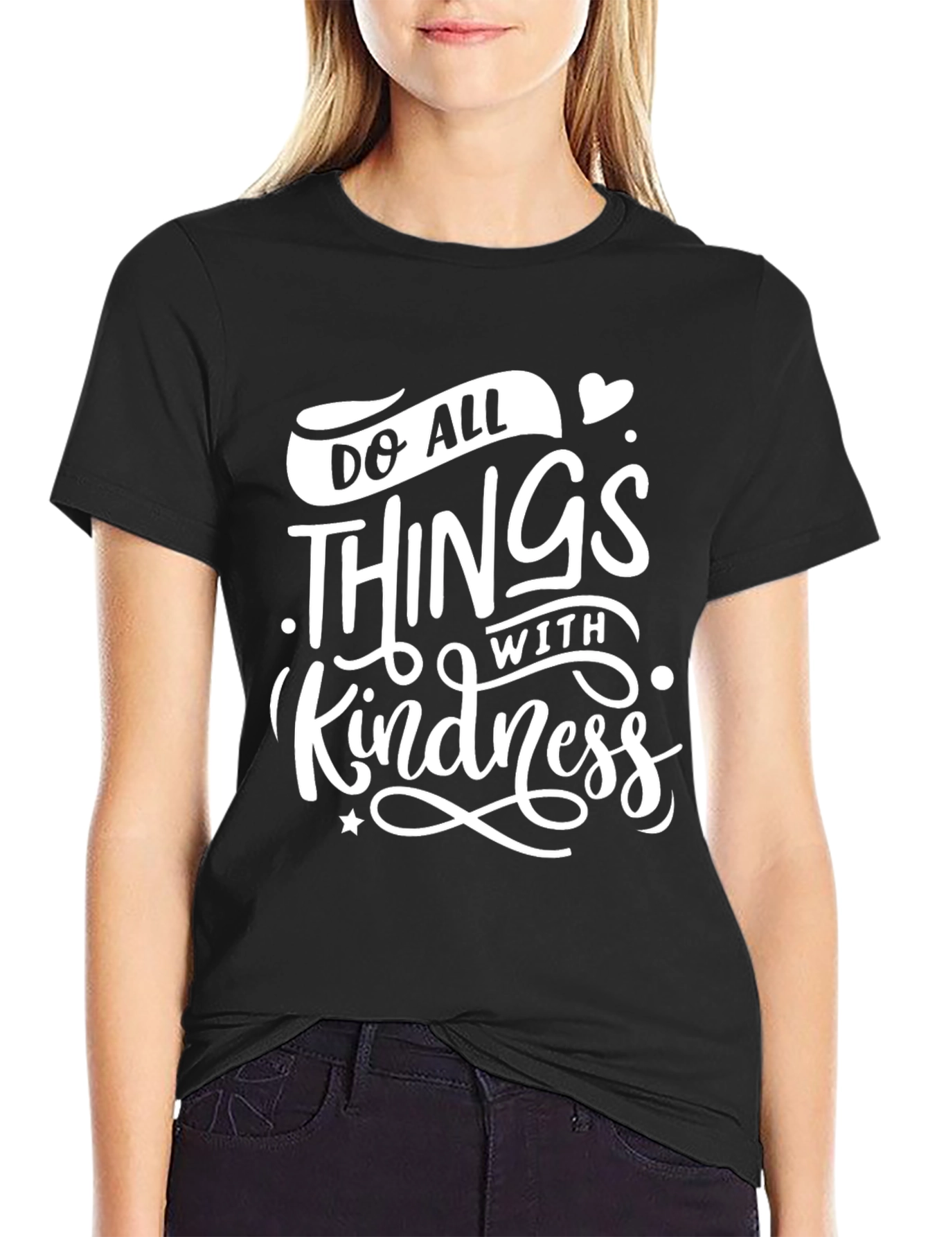 Do All Things With Kindness Black T-Shirt