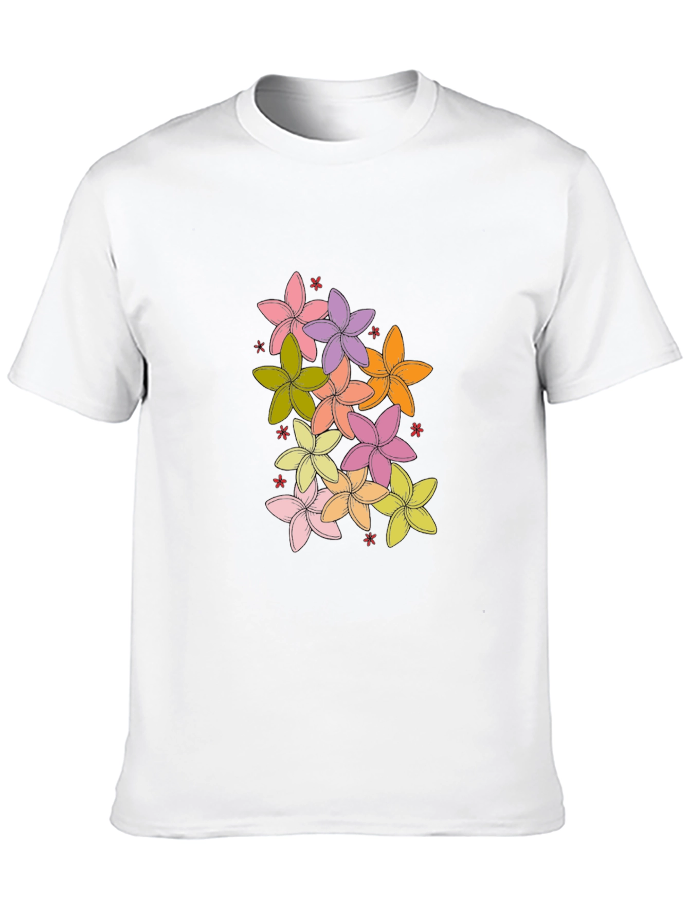 Floral Print Black T-Shirt - Casual Comfort