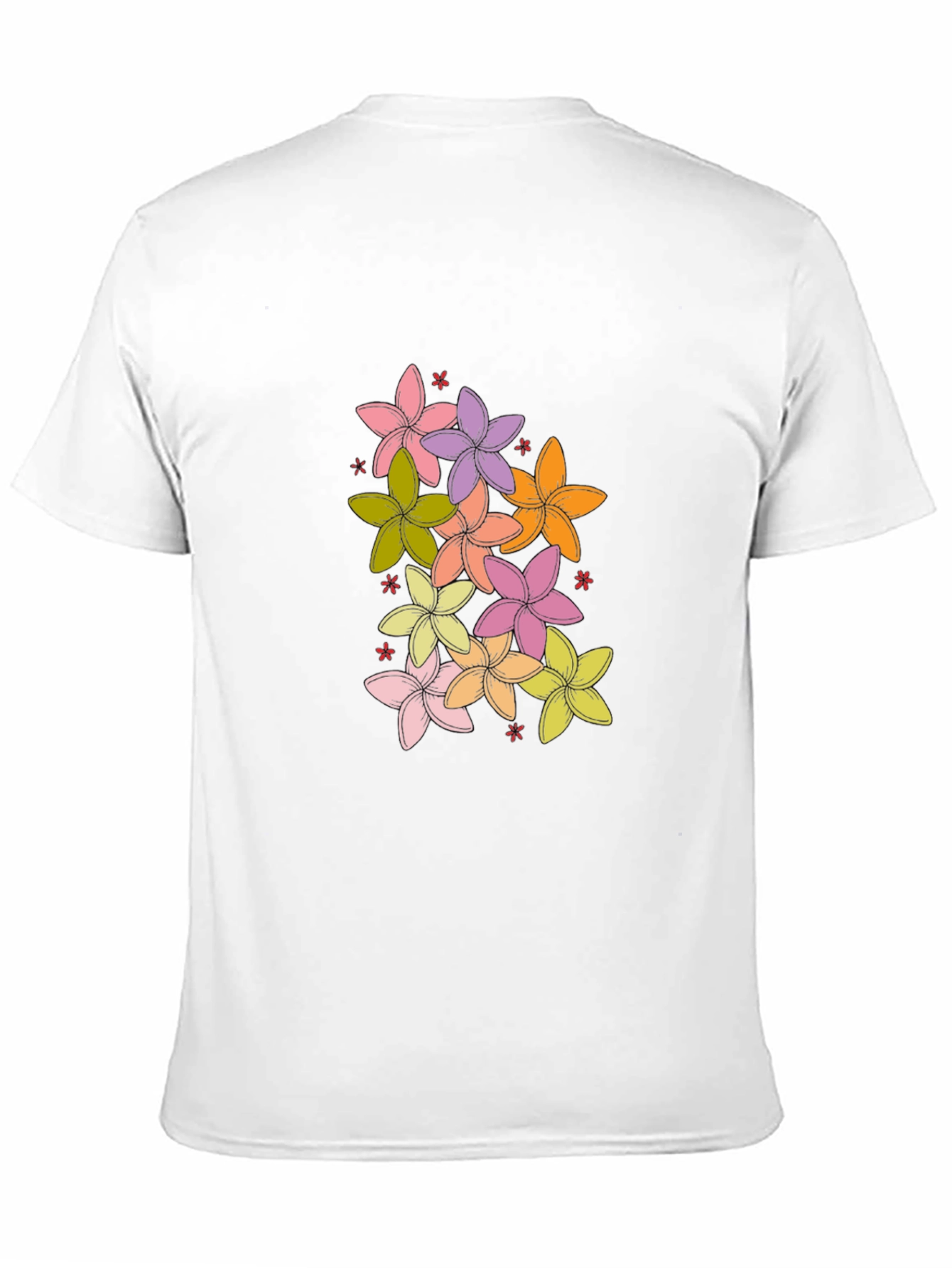 Floral Print Black T-Shirt - Casual Comfort