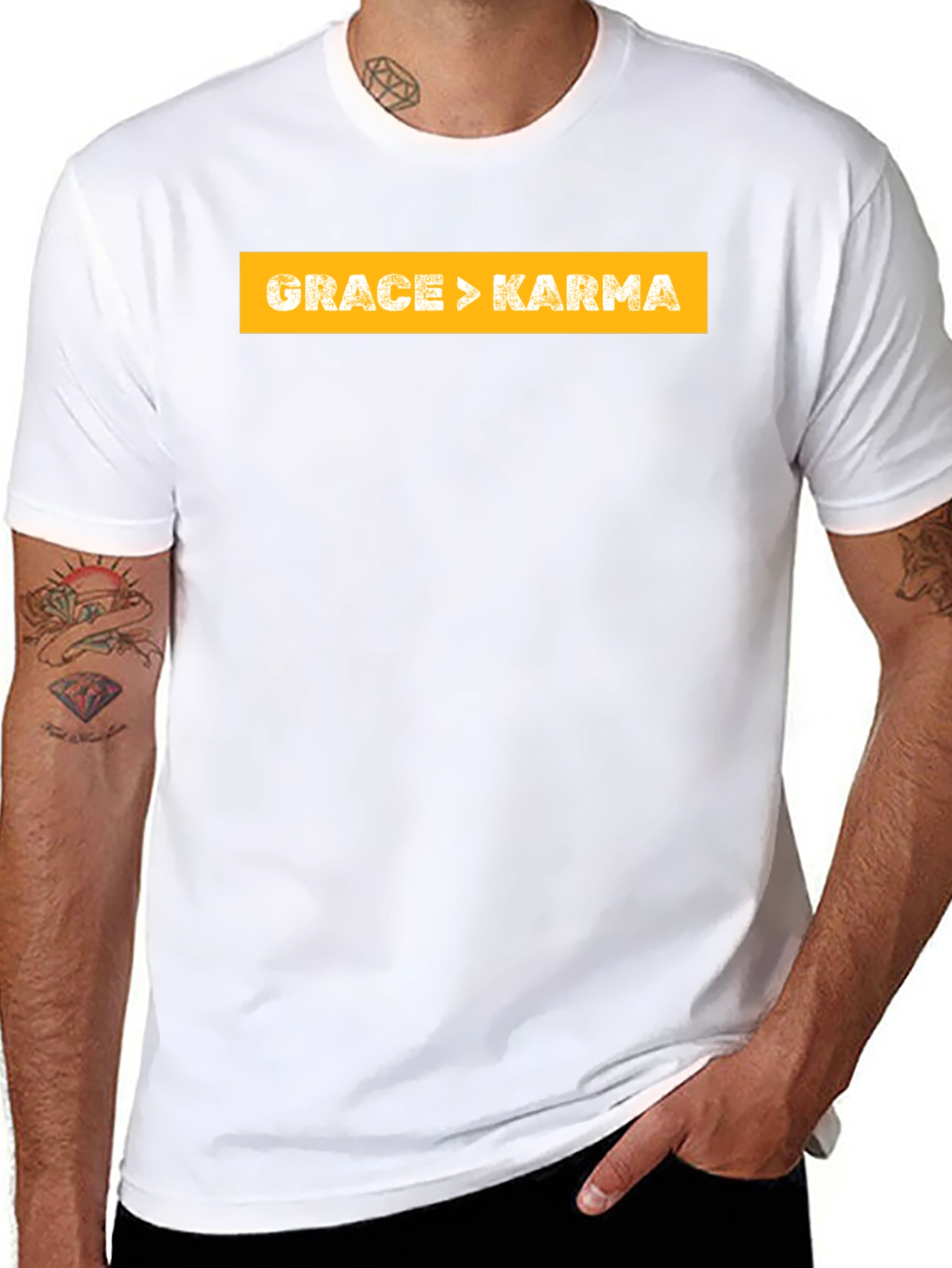 Grace > Karma T-Shirt - Inspirational Graphic Tee