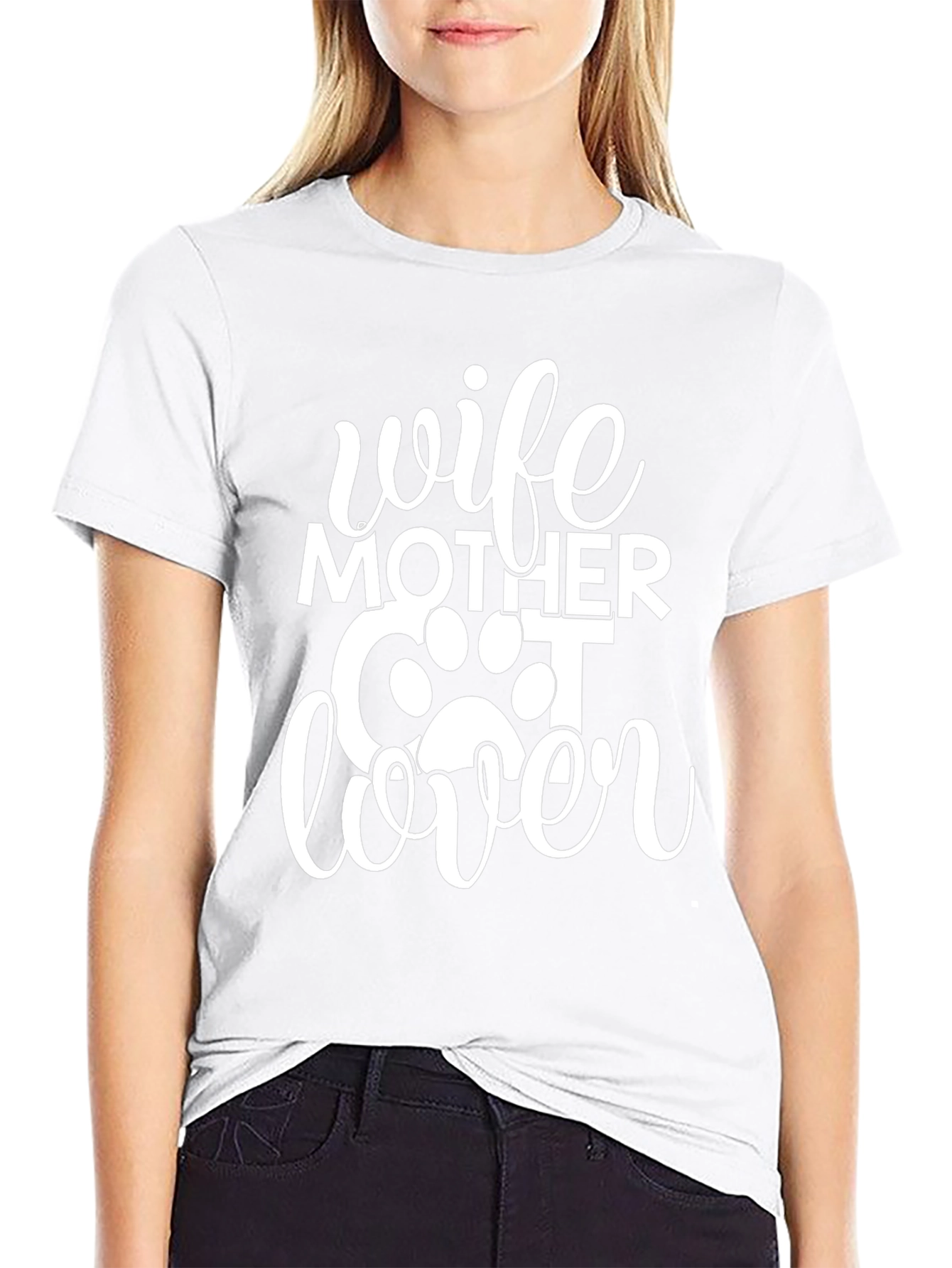 Wife Mother Cat Lover Graphic T-Shirt