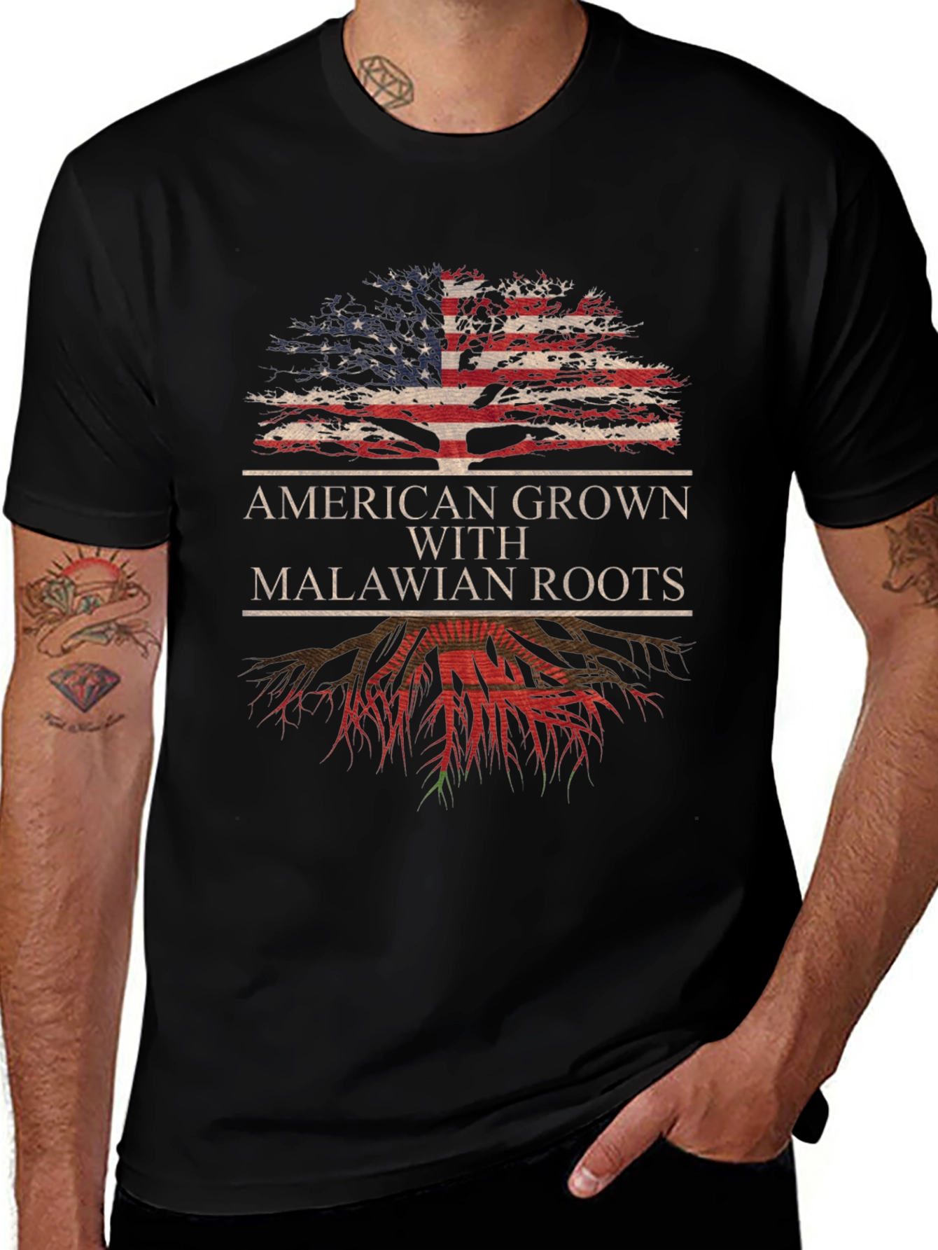American Grown with Malawian Roots T-Shirt