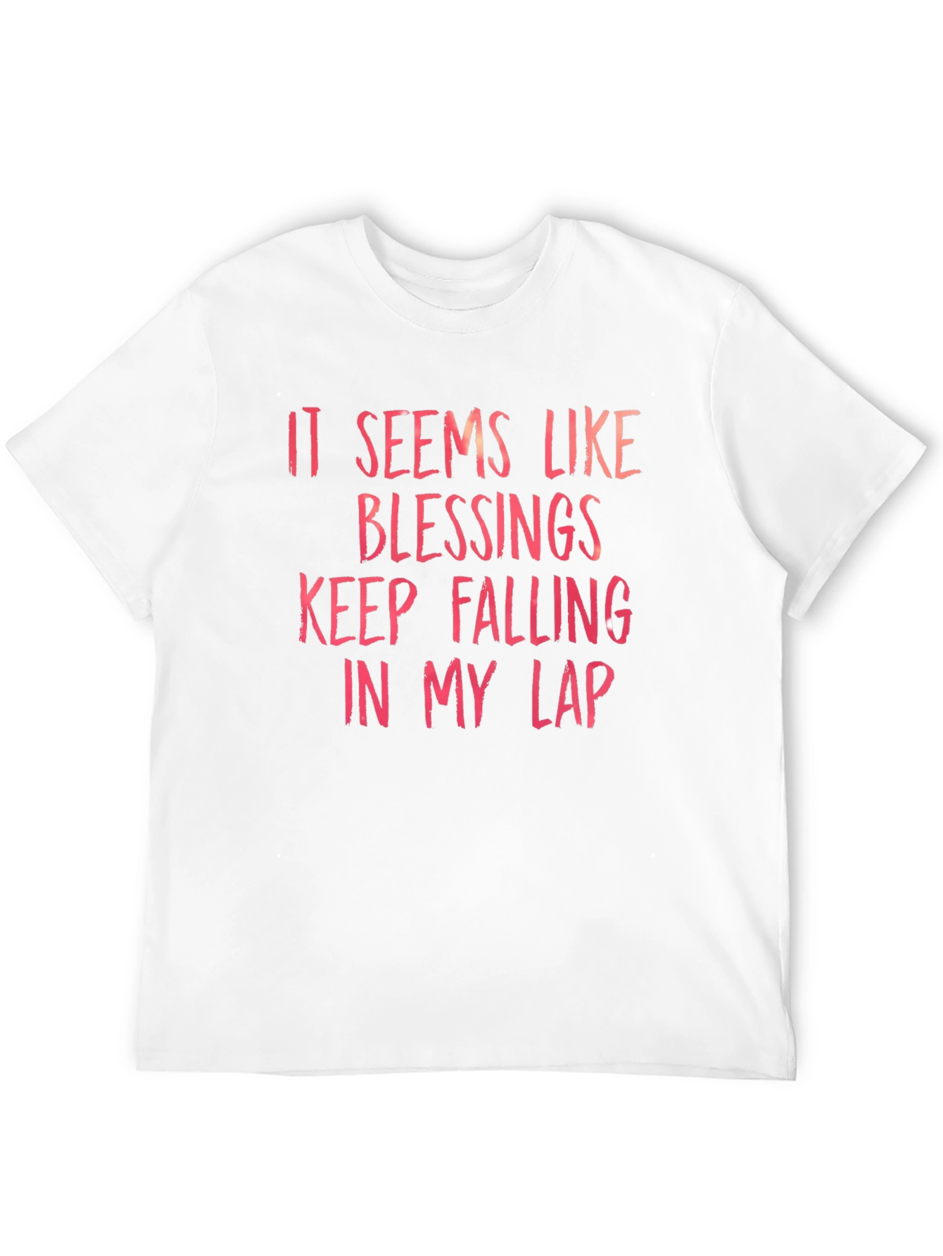 Blessings Falling T-Shirt - Black Crew Neck
